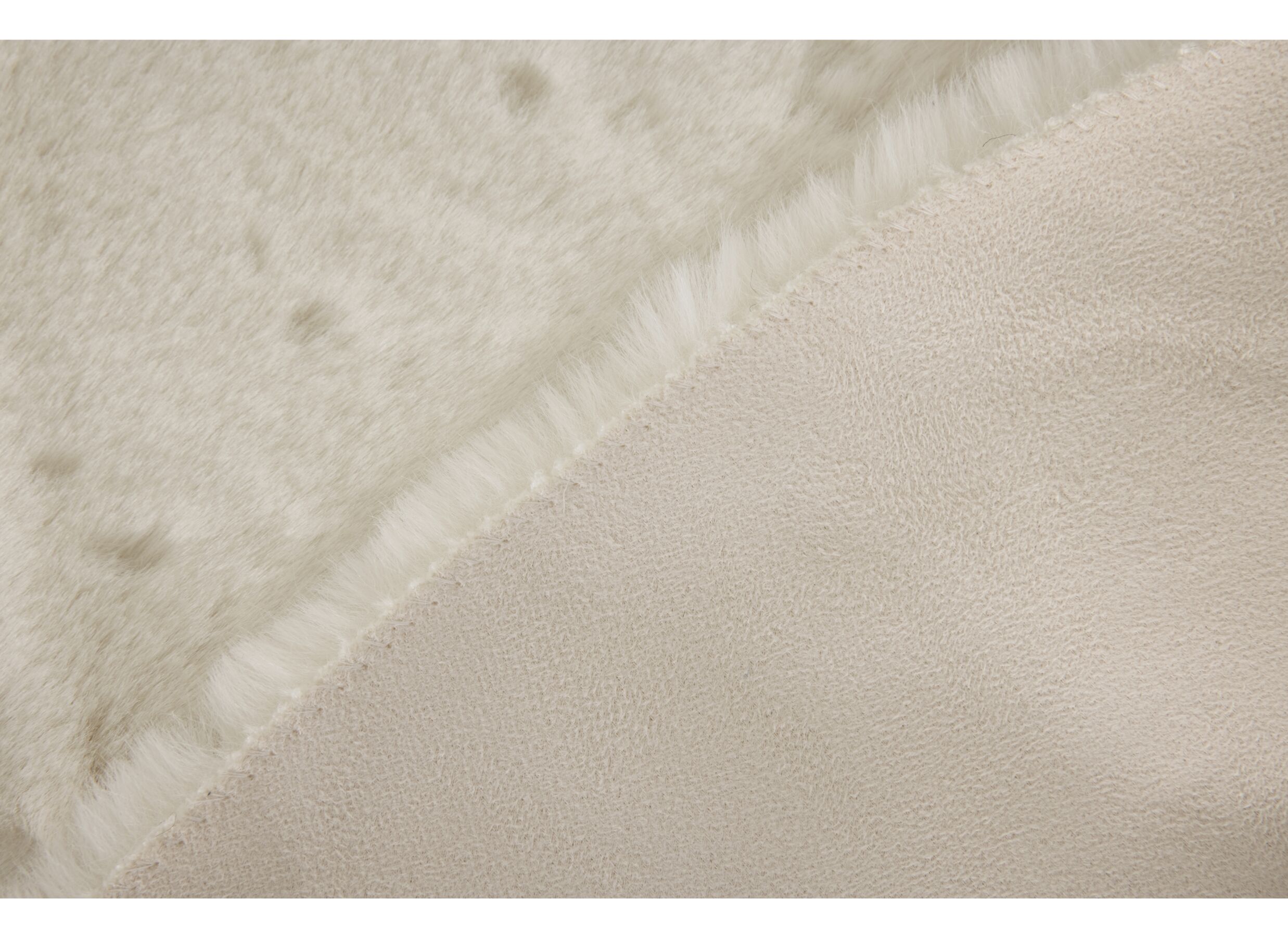Detail - Tapis rond Serene Ø90cm - fausse fourrure - ivory