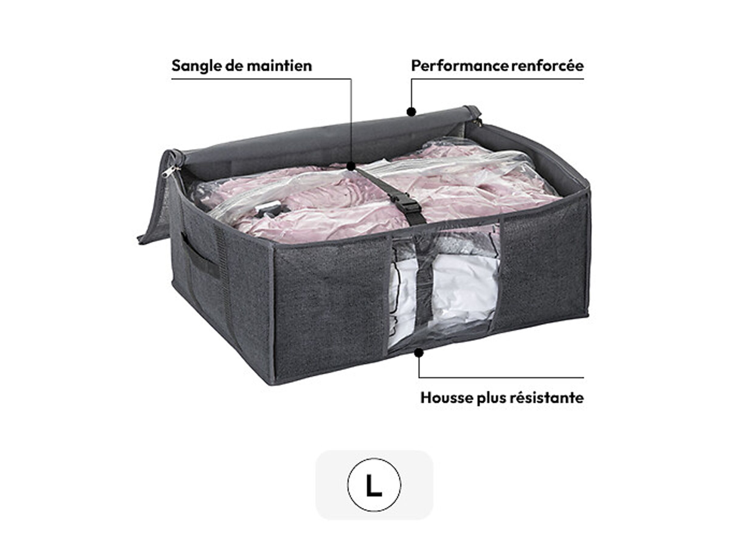 Configuration - Housse de rangement Vacuum AirStore+ L 104x99xH44cm