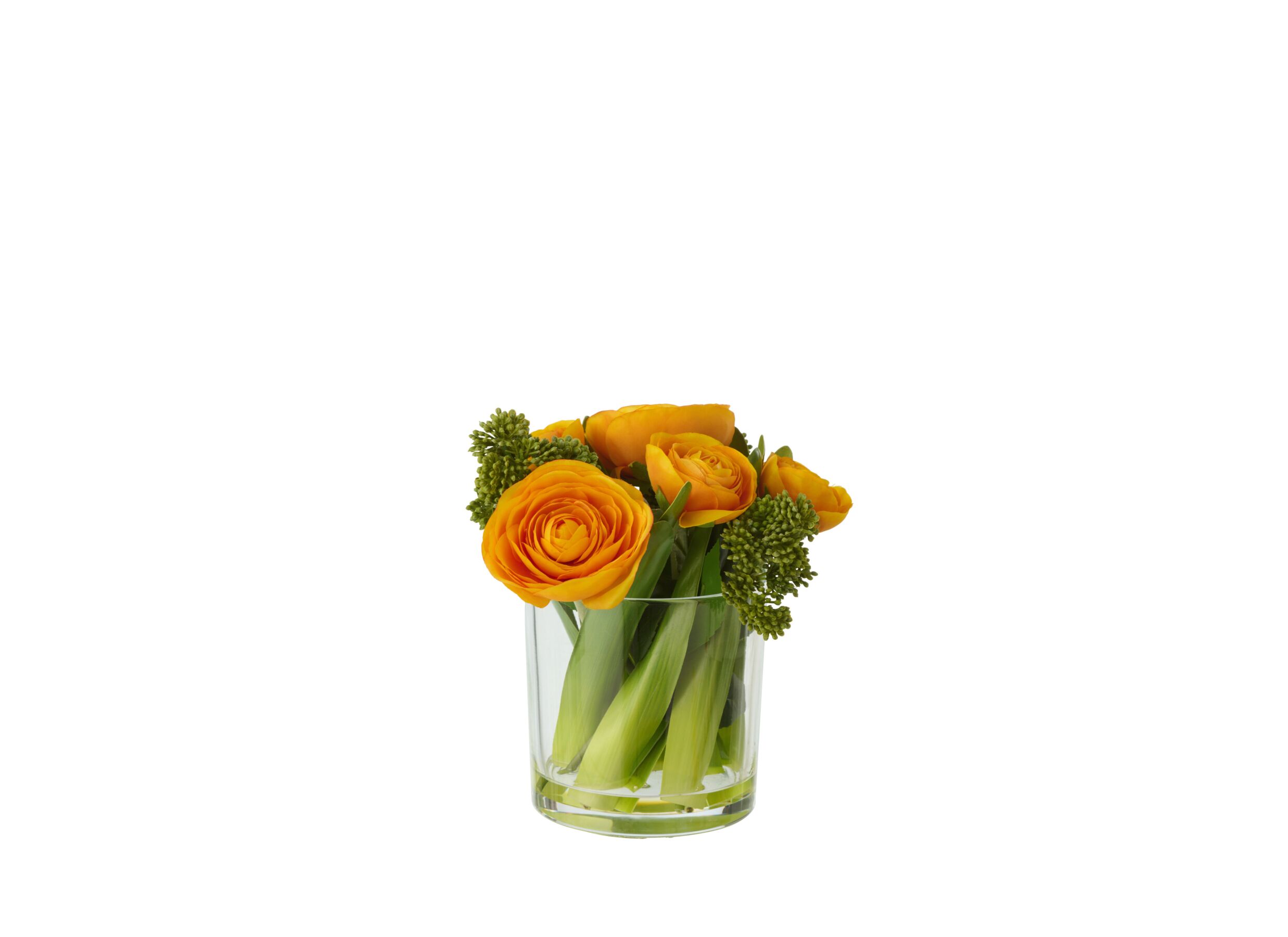 Plus Important - Fleur artificielle Renoncule en vase H21cm