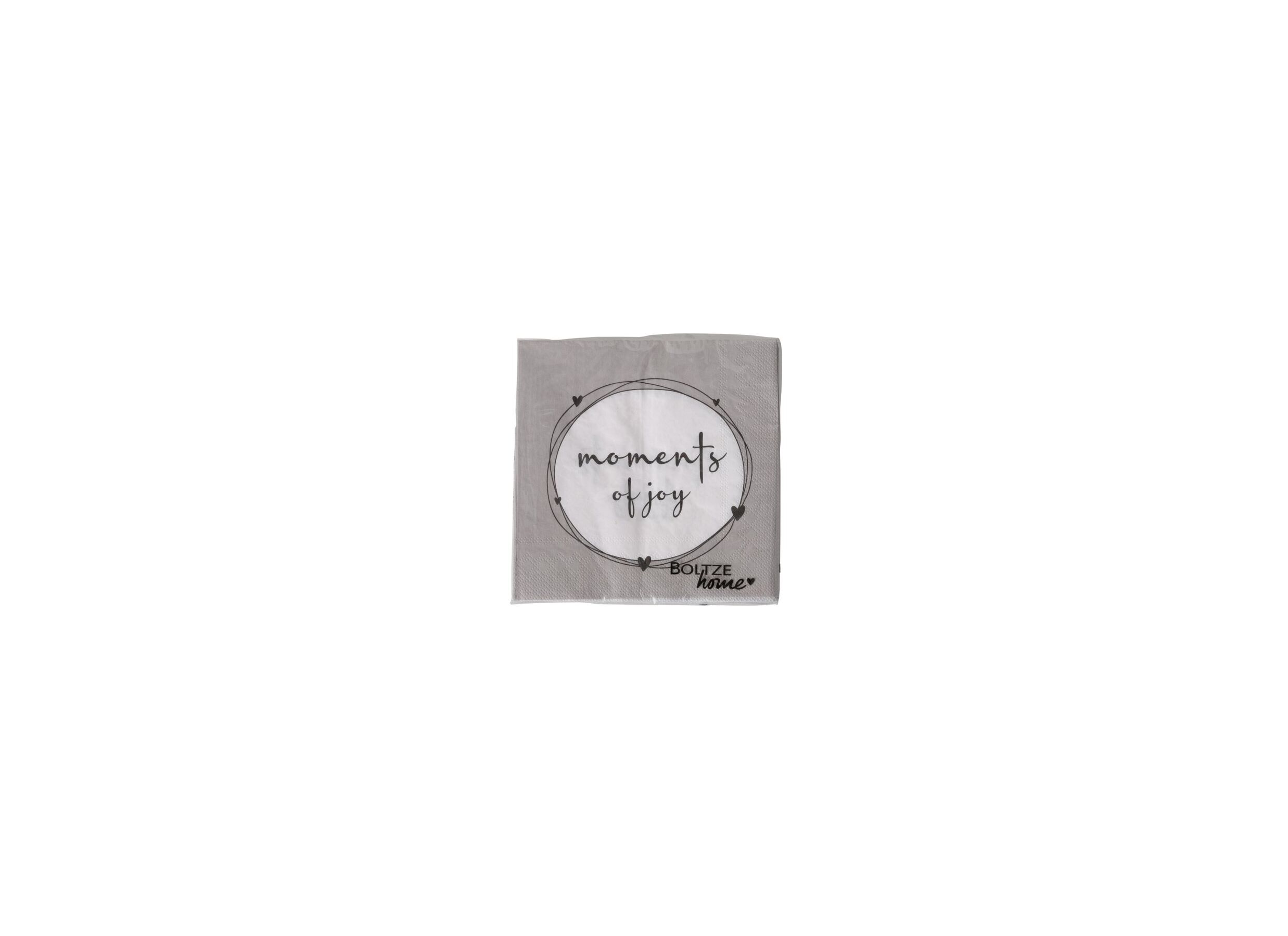 Aperçu - Serviette Enjoy 17x17cm gris clair 20 pièces