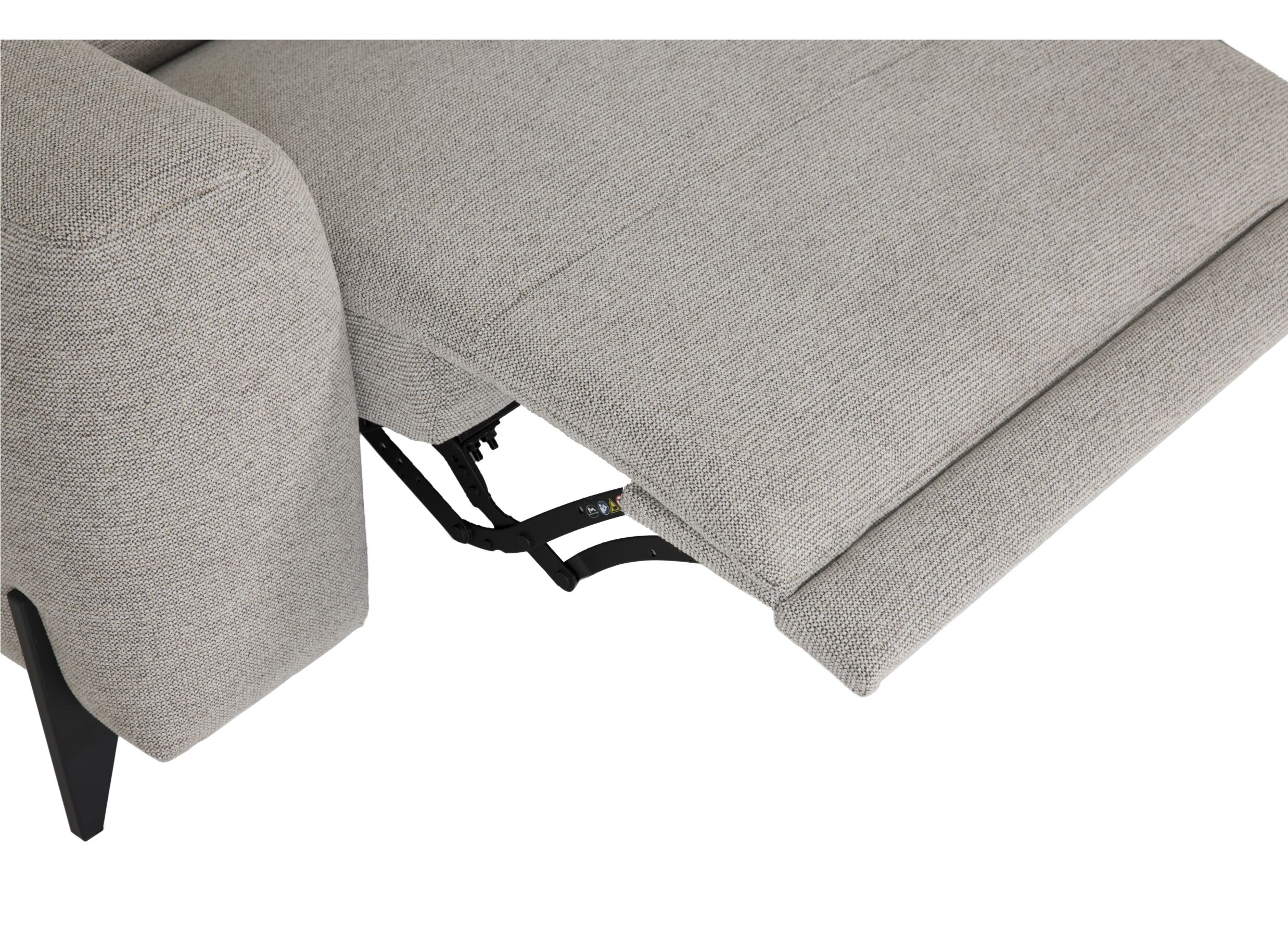 Canapé d'angle Culebra 299x231cm - tissu - beige avec relax
