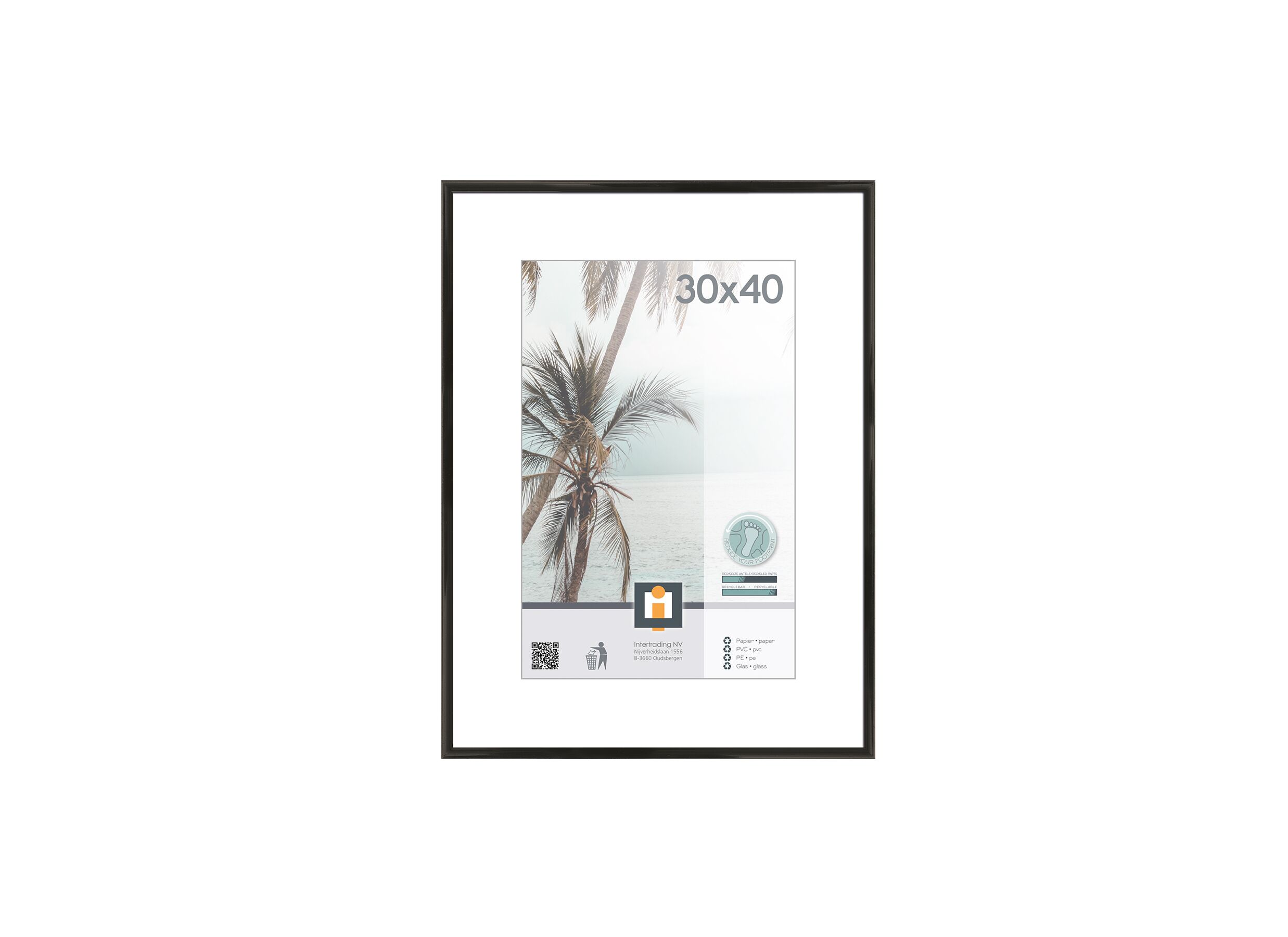 Fotokader Kyoto 40x30cm - kunststof & glas - zwart