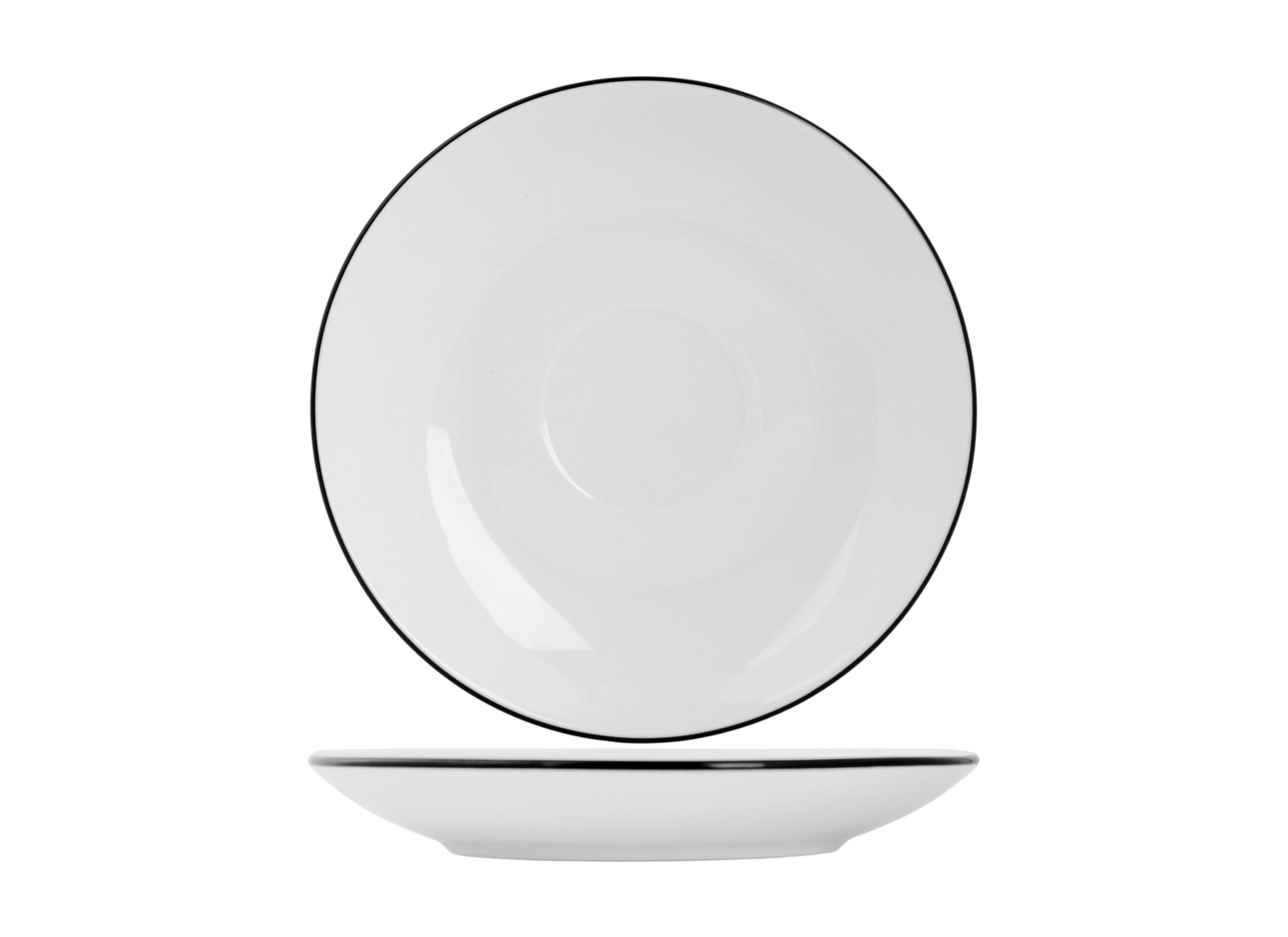 Aperçu - Soucoupe Renee Ø15cm - porcelaine - noir & blanc