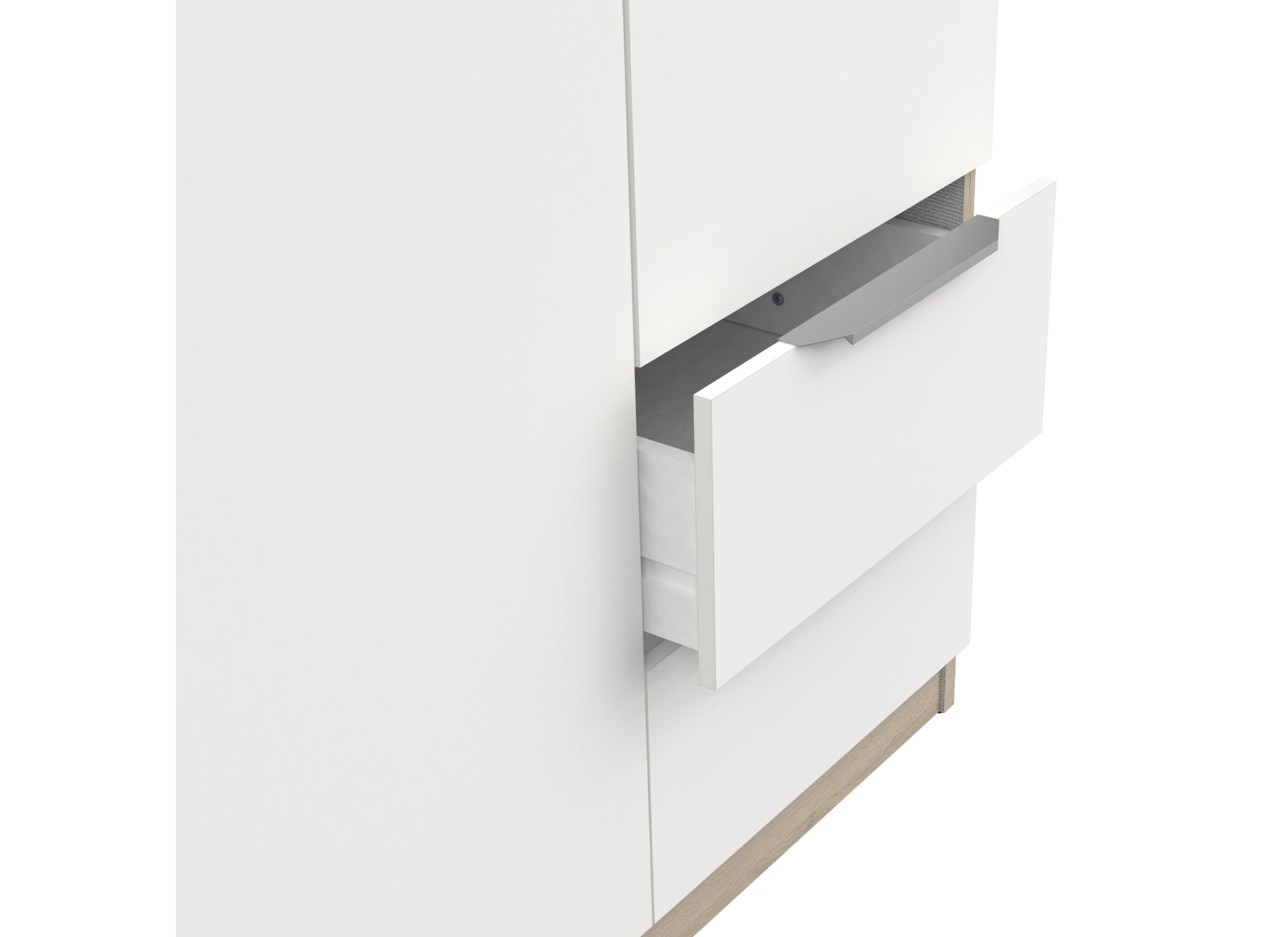 Garde-robe Ghost 119cm - décor - chêne kronberg/blanc