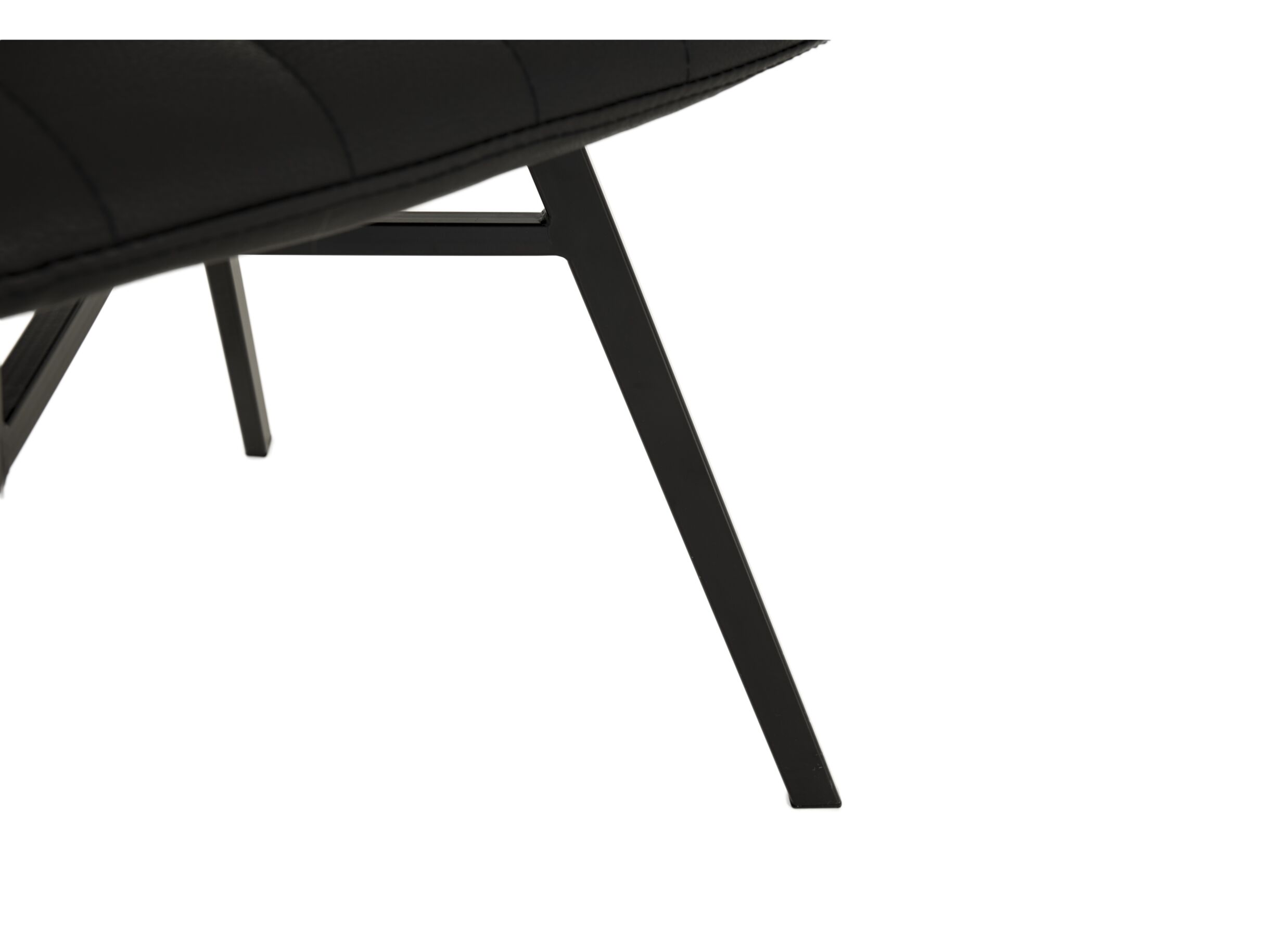 Stoel S190 45,5x56x87,5cm - lederlook - zwart