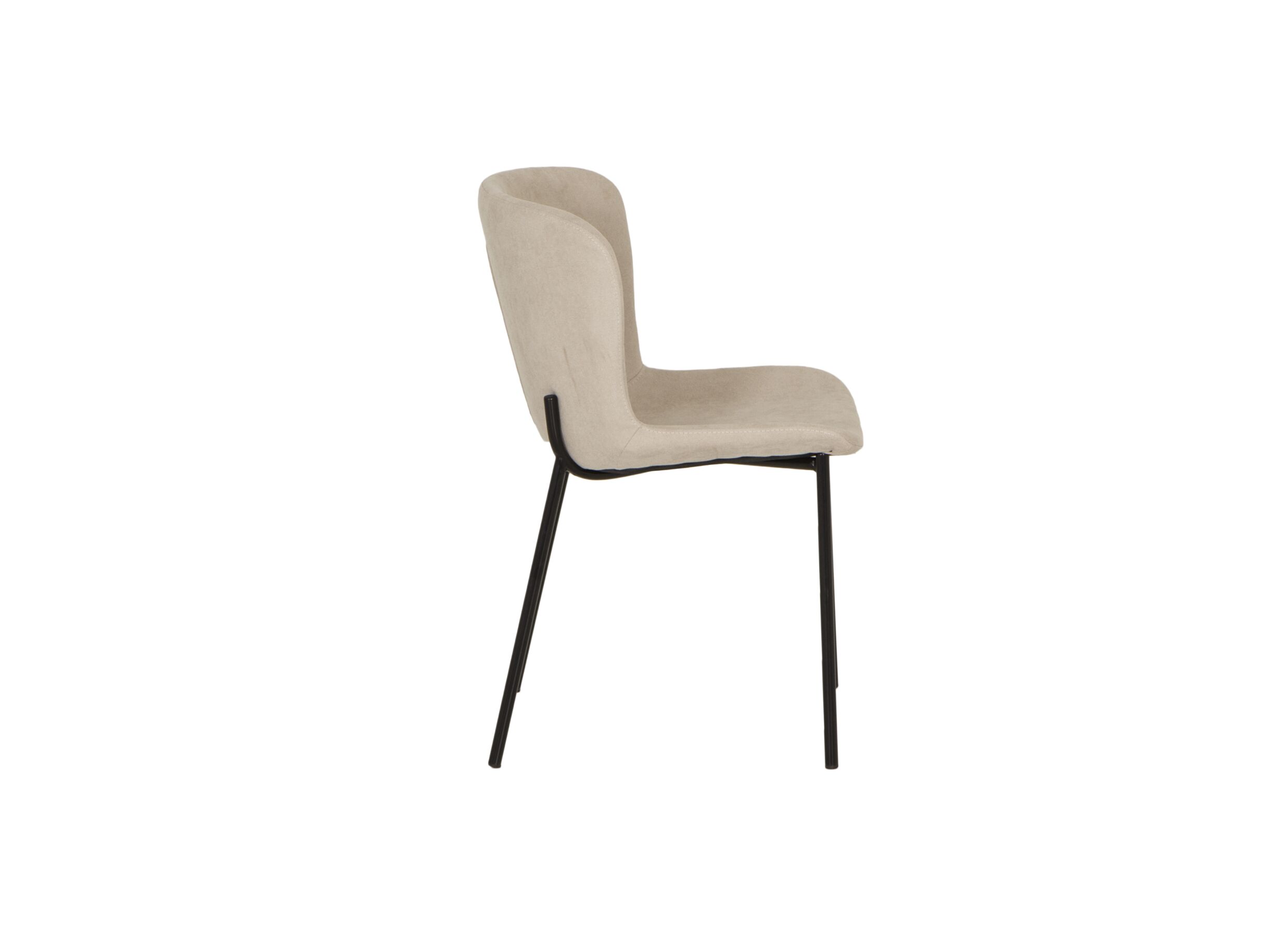 Stoel Noemie 49x53,5x80,5cm - stof - beige