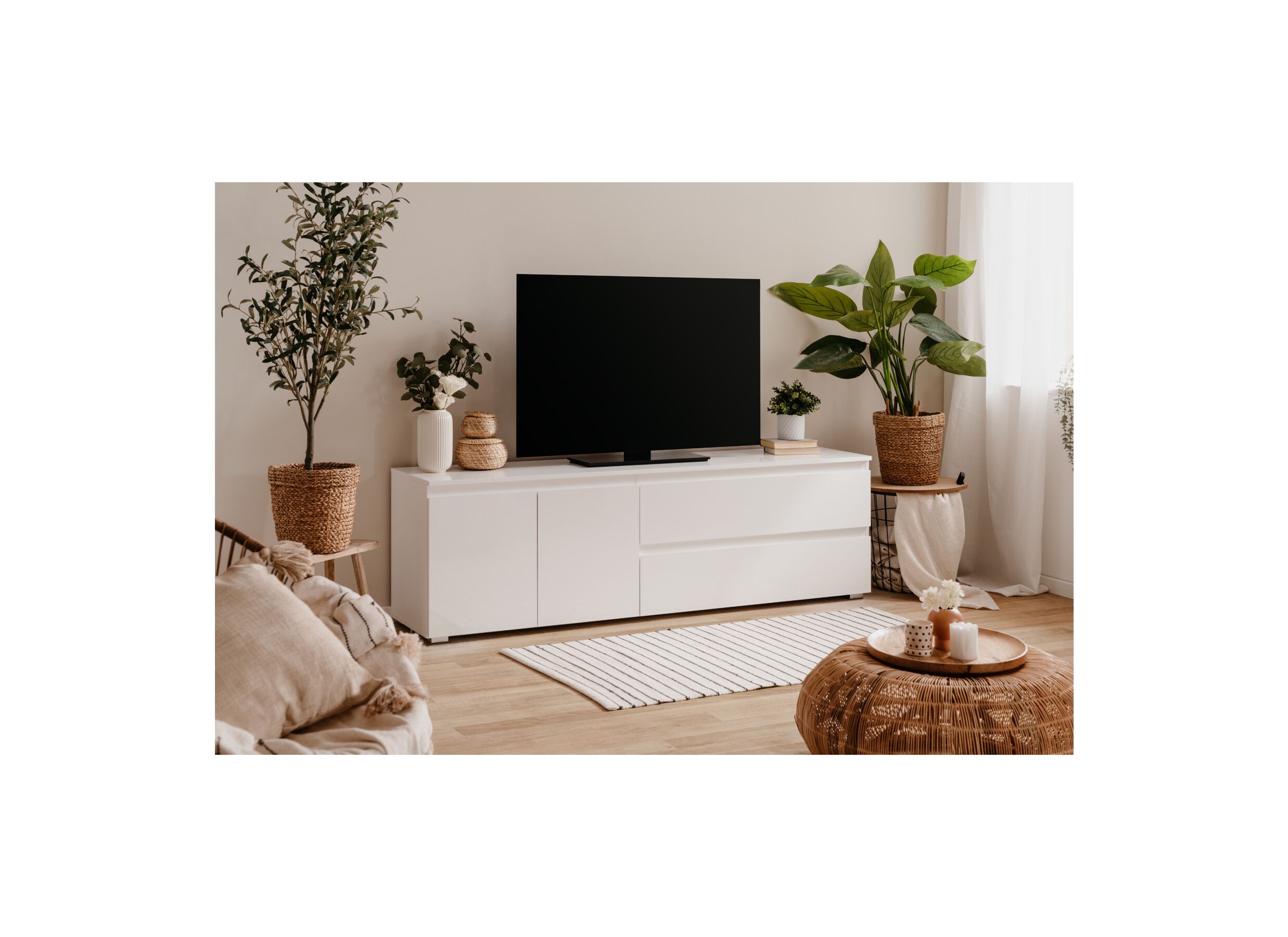 Sfeerfoto - Tv-meubel Capetown 180cm - melamine - wit