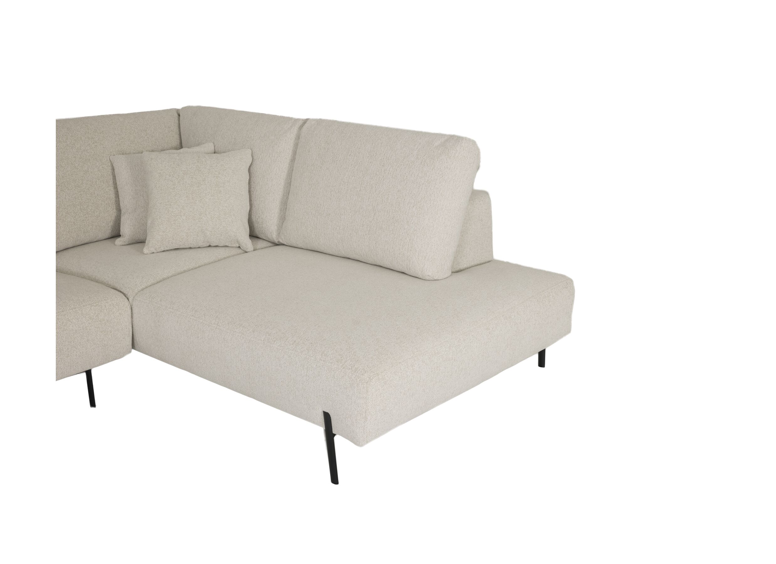 Detailfoto - Hoeksalon Celaya 298x223cm - chenille - ecru