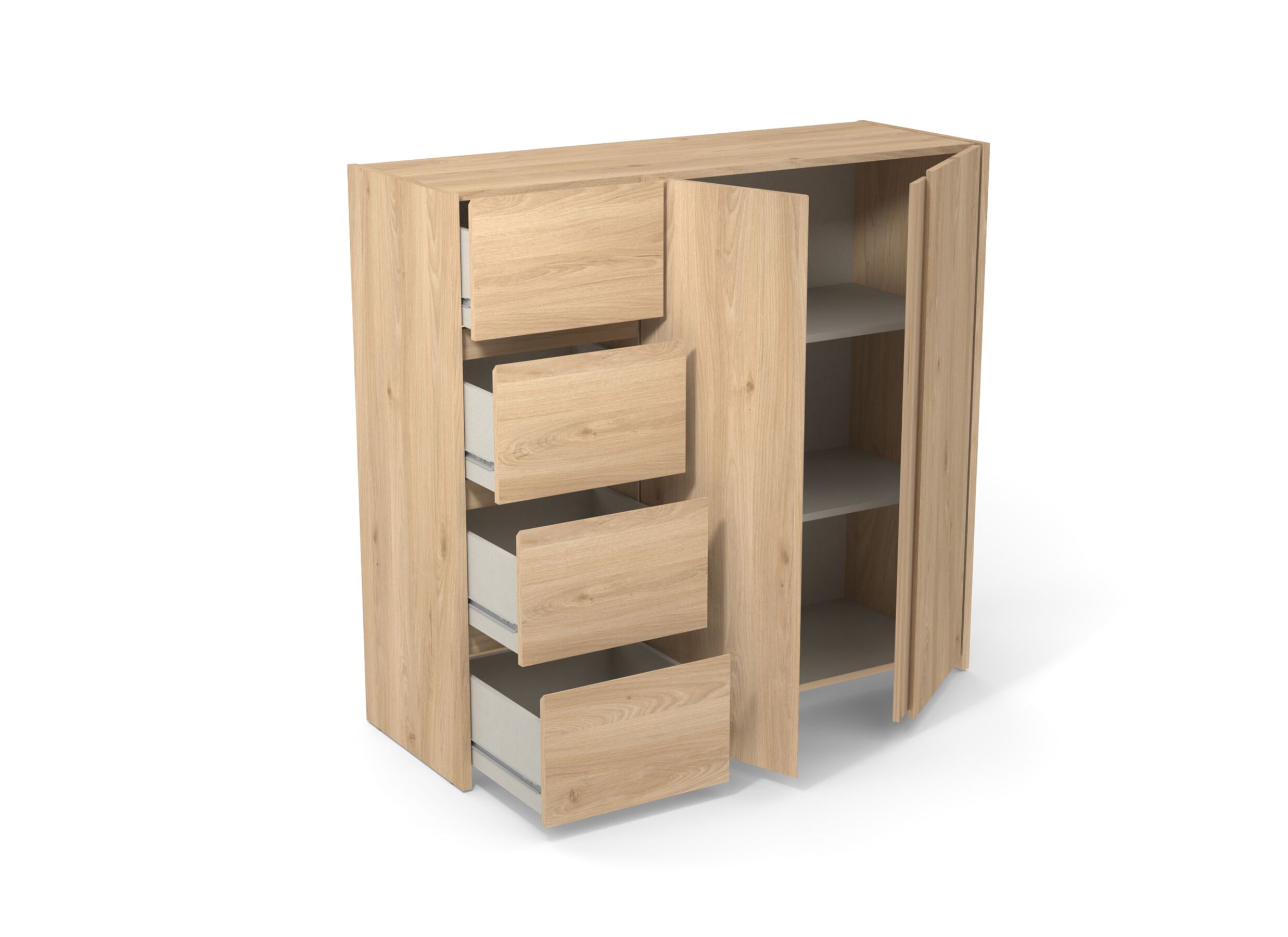 Indeling - Commode Mosaik 116x40x108cm - decor - hickory