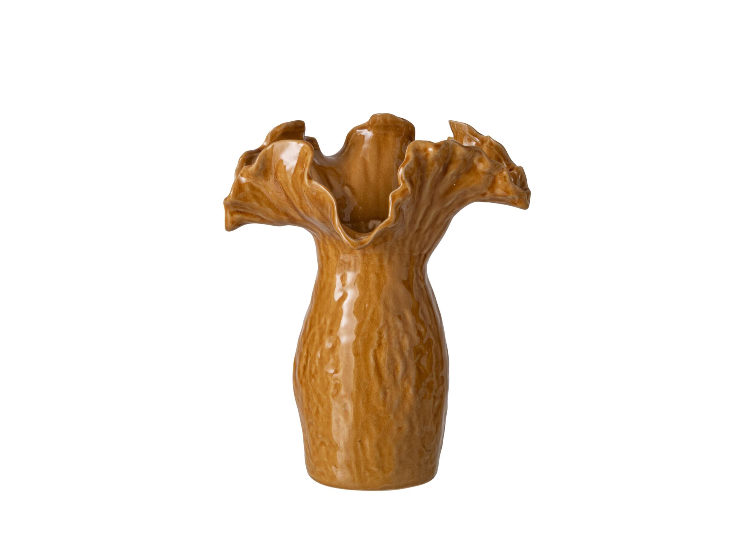 Plus Important - Vase H30cm - céramique - jaune moutarde