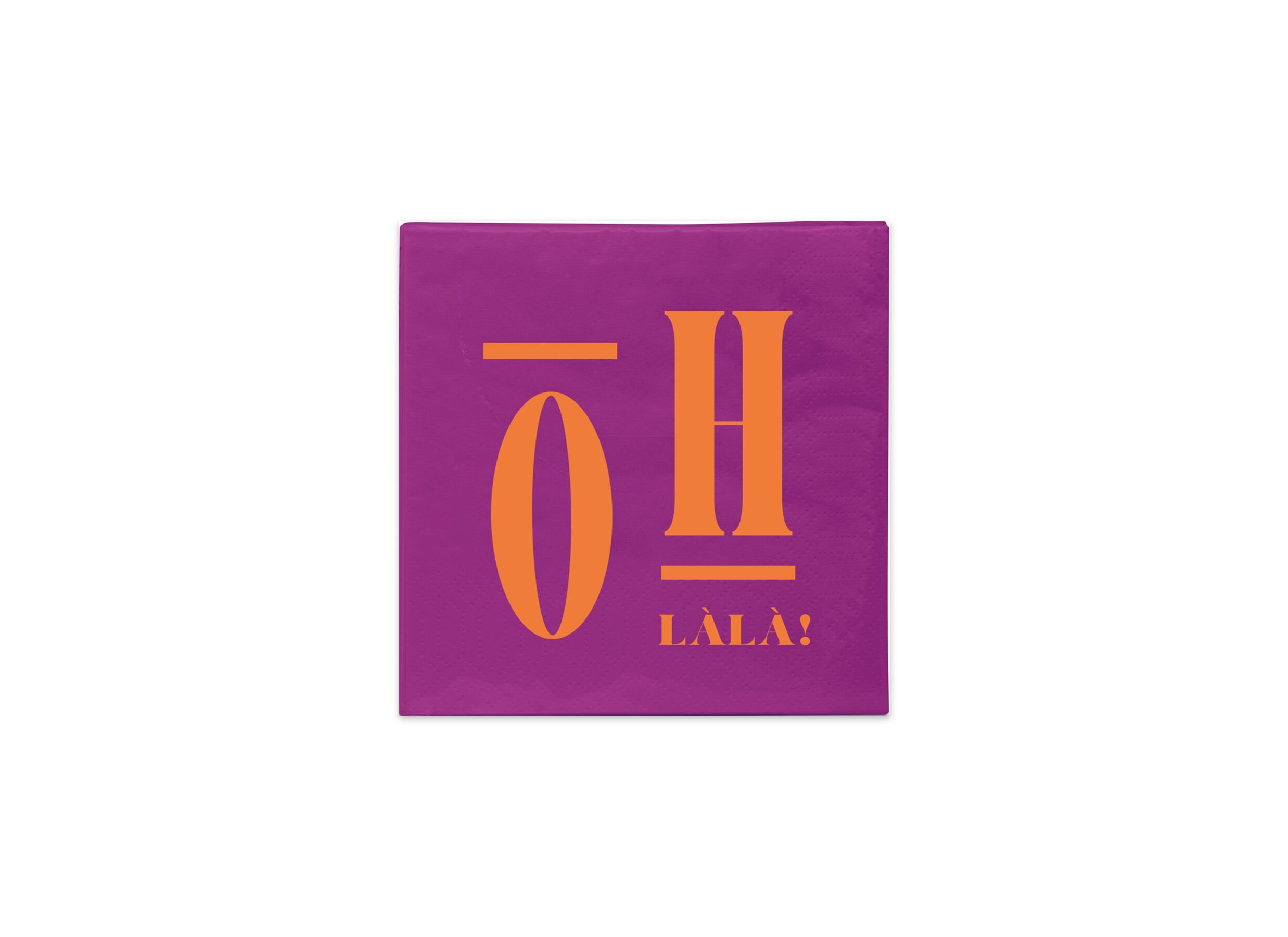 Serviette Oh La La 25x25cm - papier - paars 20 stuks - Serviette Oh La La 25x25cm - papier - paars 20 stuks