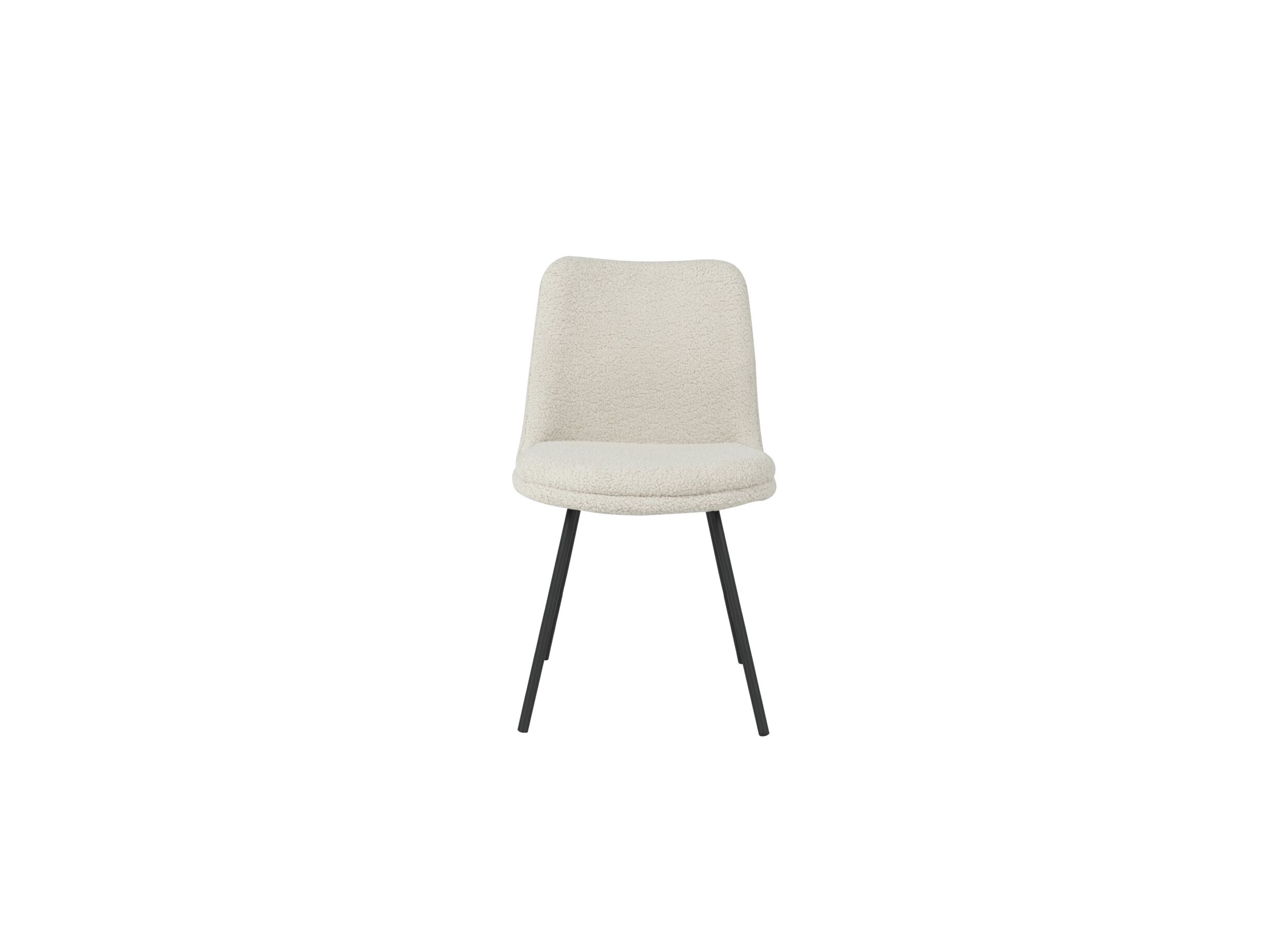 Aperçu - Chaise Found 50x60x82cm - bouclé - blanc