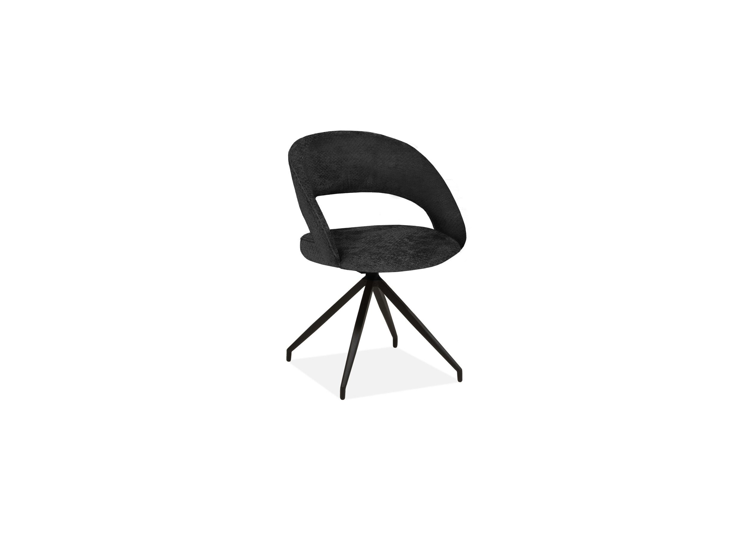 Plus Important - Chaise Indy 58x60x85cm - tissu - anthracite