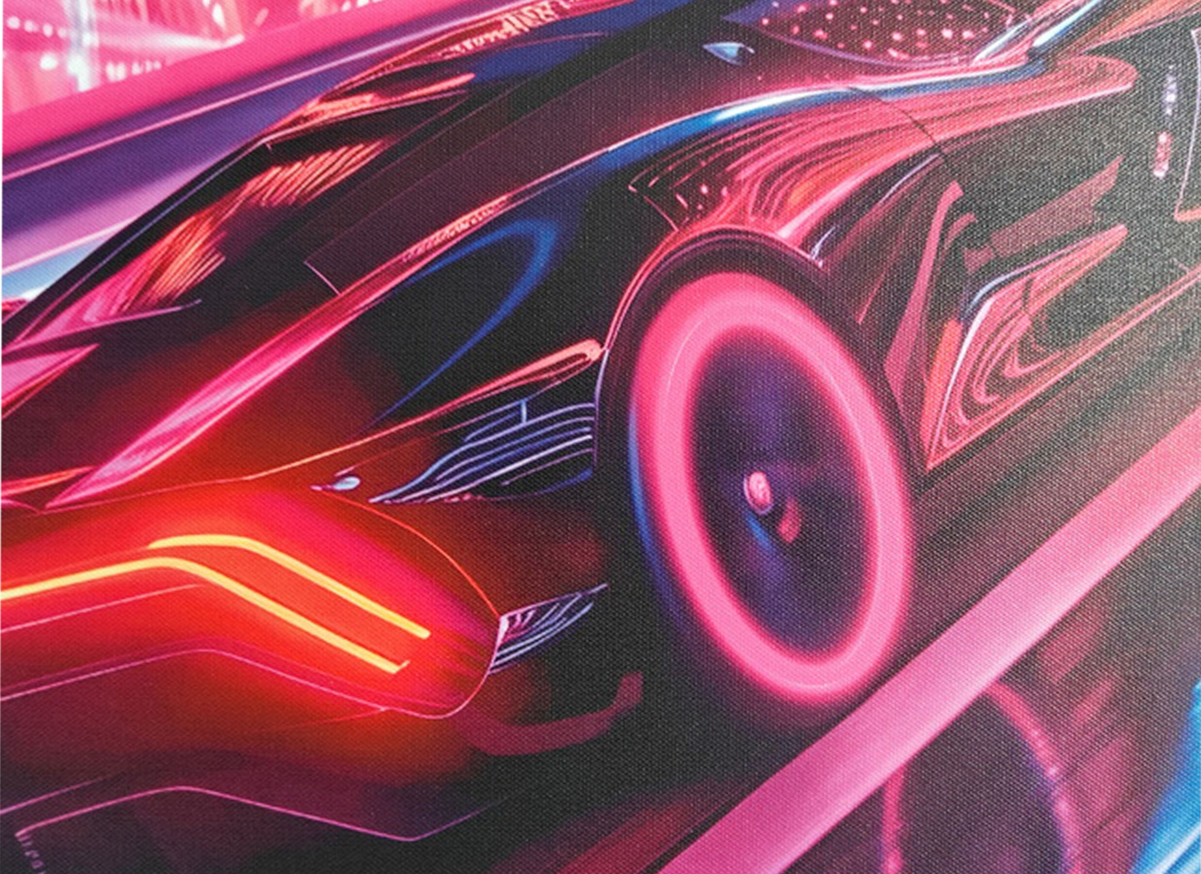 Detailfoto - Print op canvas Fast Car 60x45cm