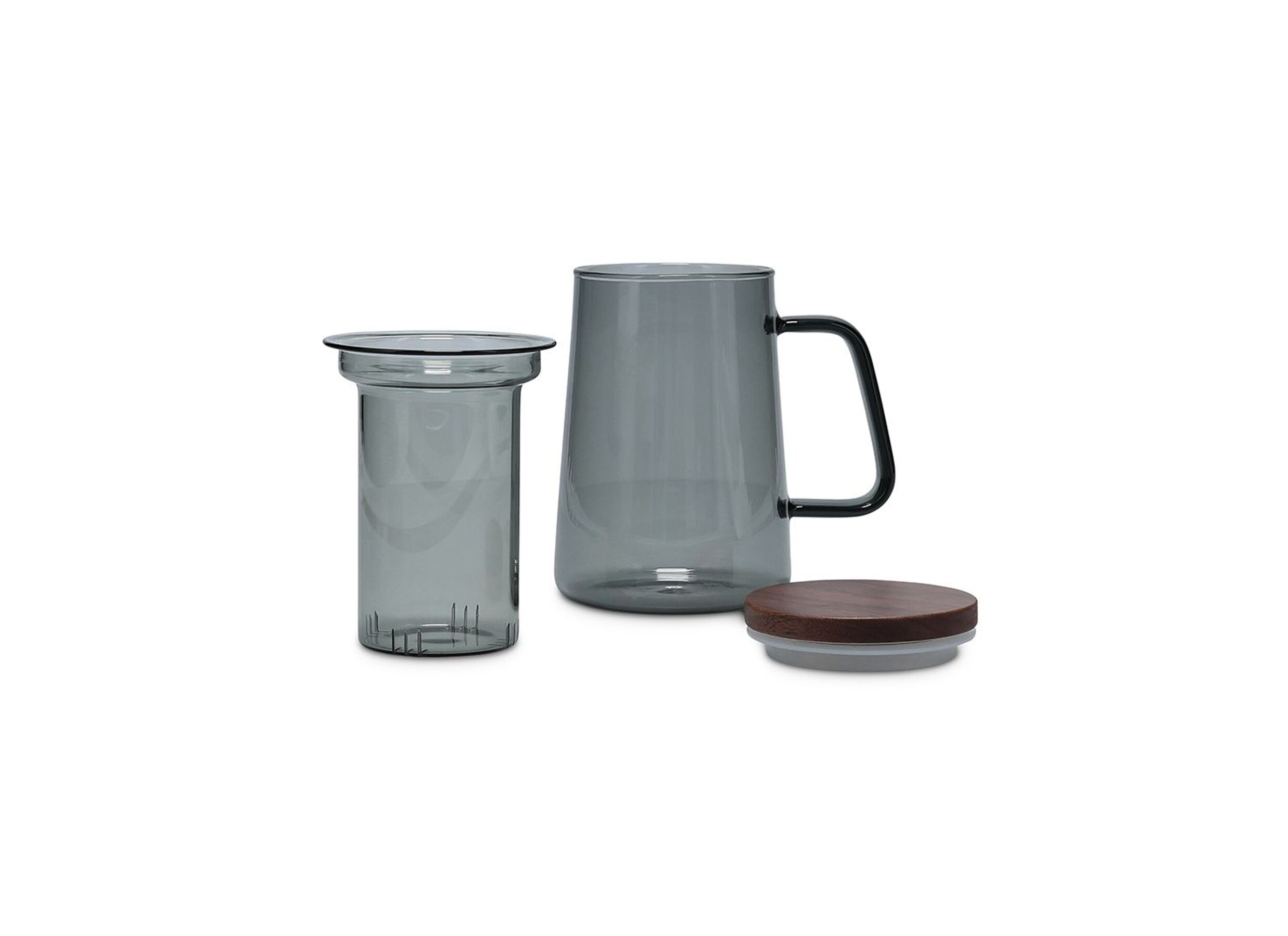 Overzichtsfoto - Theeglas Luma 63cl - glas - grijs & naturel