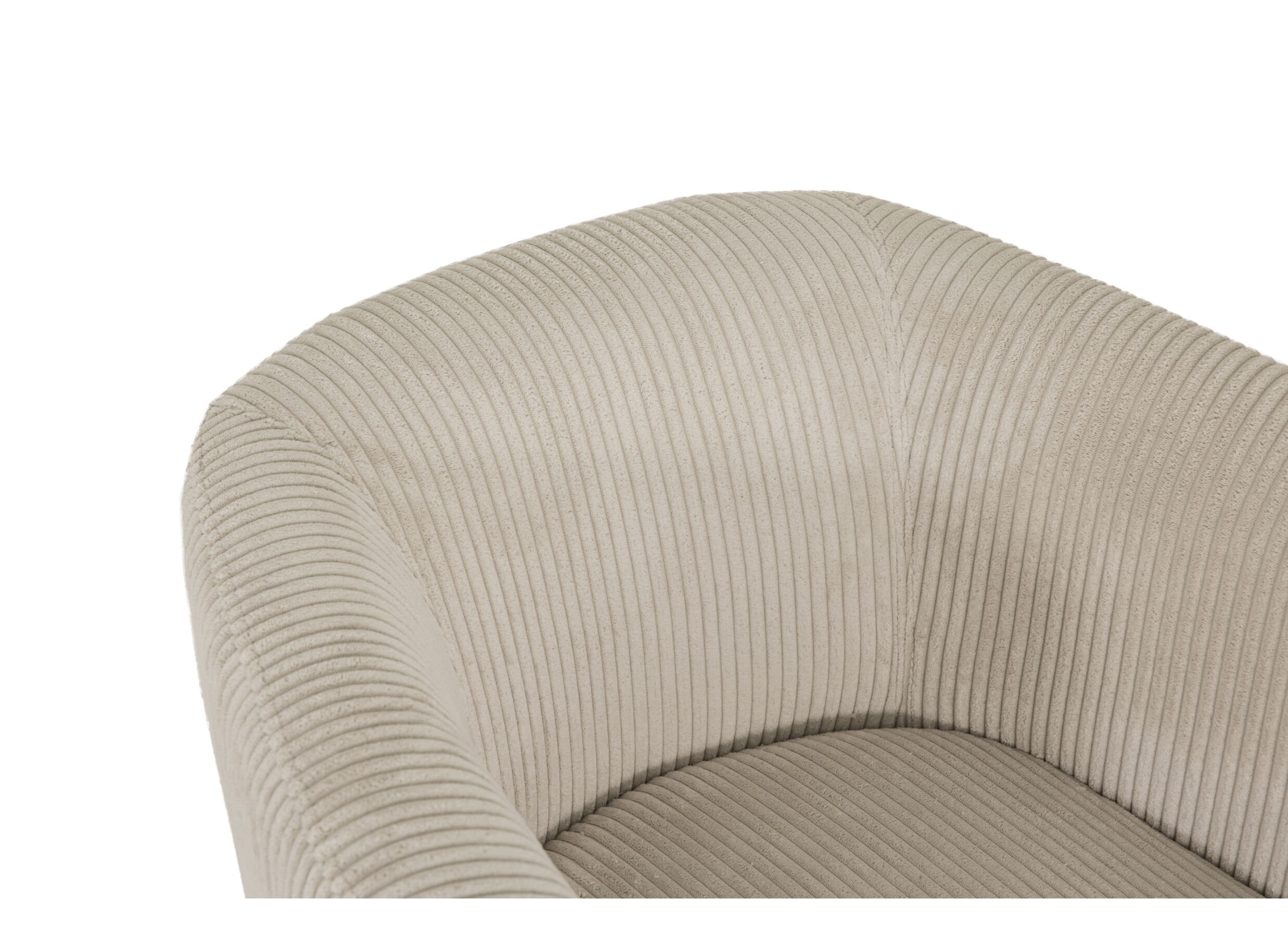 Detail - Fauteuil Capri 67x71x73cm - velours - ivoire