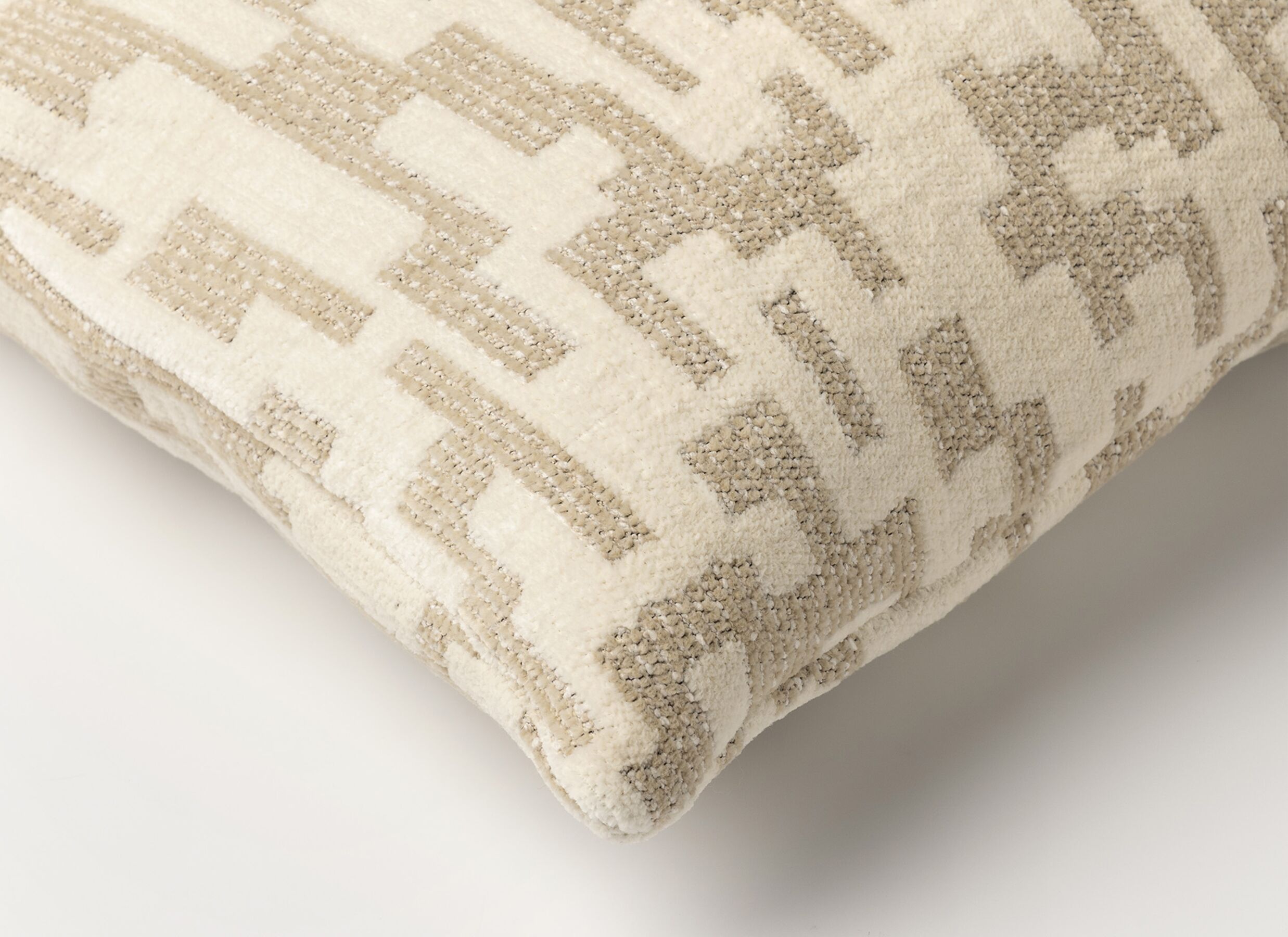 Detailfoto - Kussen Malene 45x45cm - polyester - brown rice