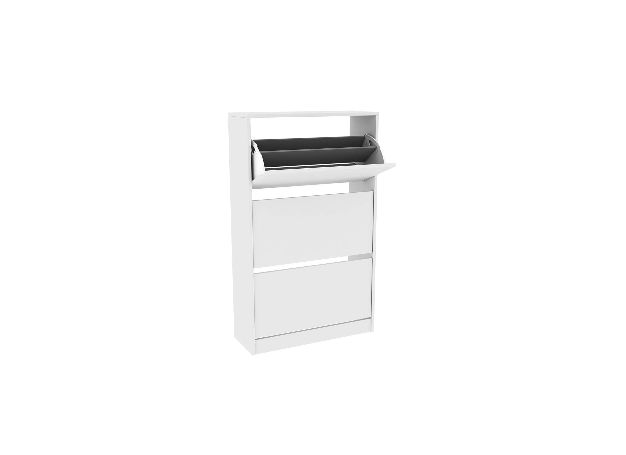 Armoire à chaussures Wellington 73x26x119cm - Armoire à chaussures Wellington 73x26x119cm - melamine - blanc