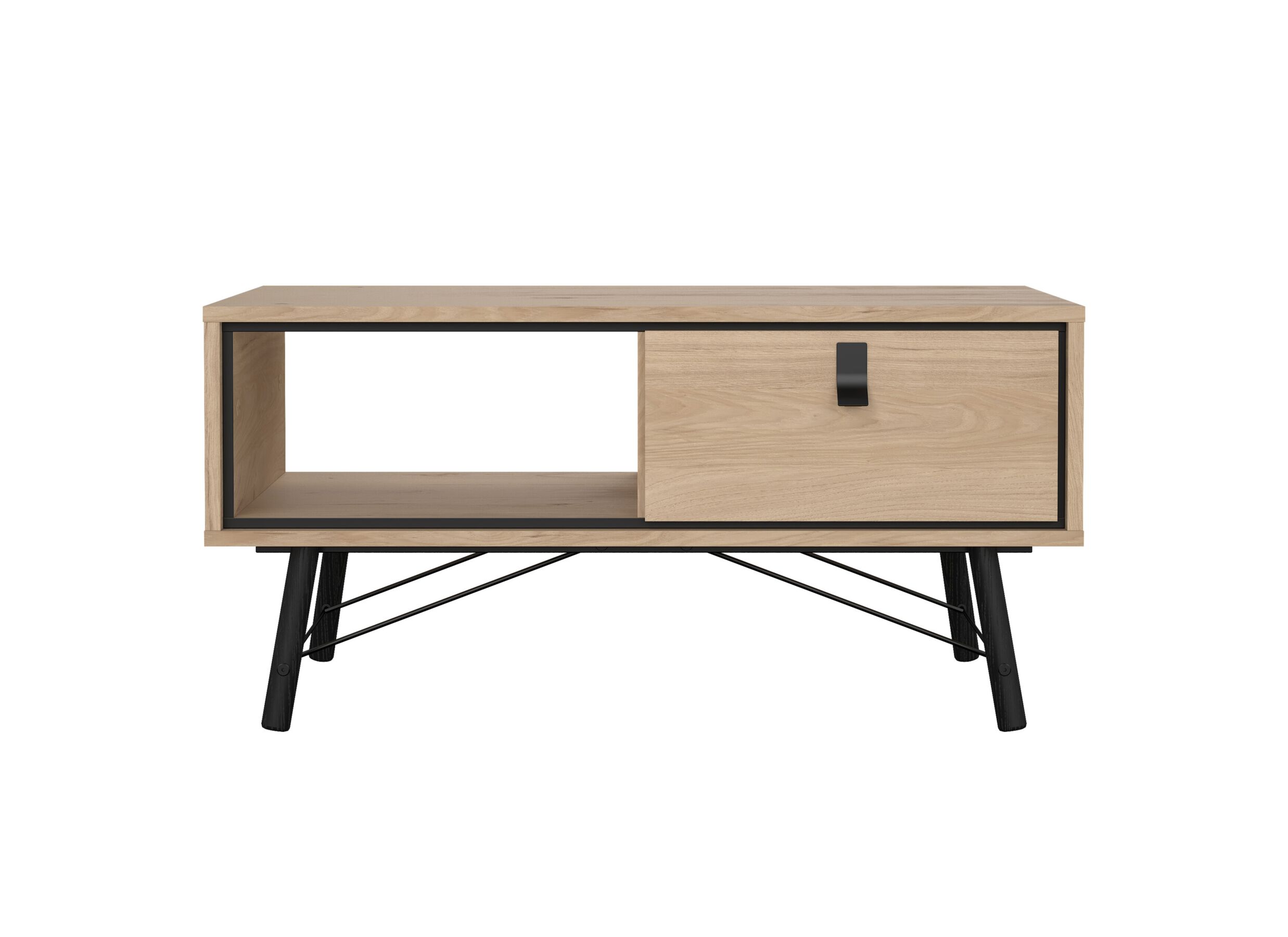 Aperçu - Table basse Ry 102x49cm - décor - marron & noir