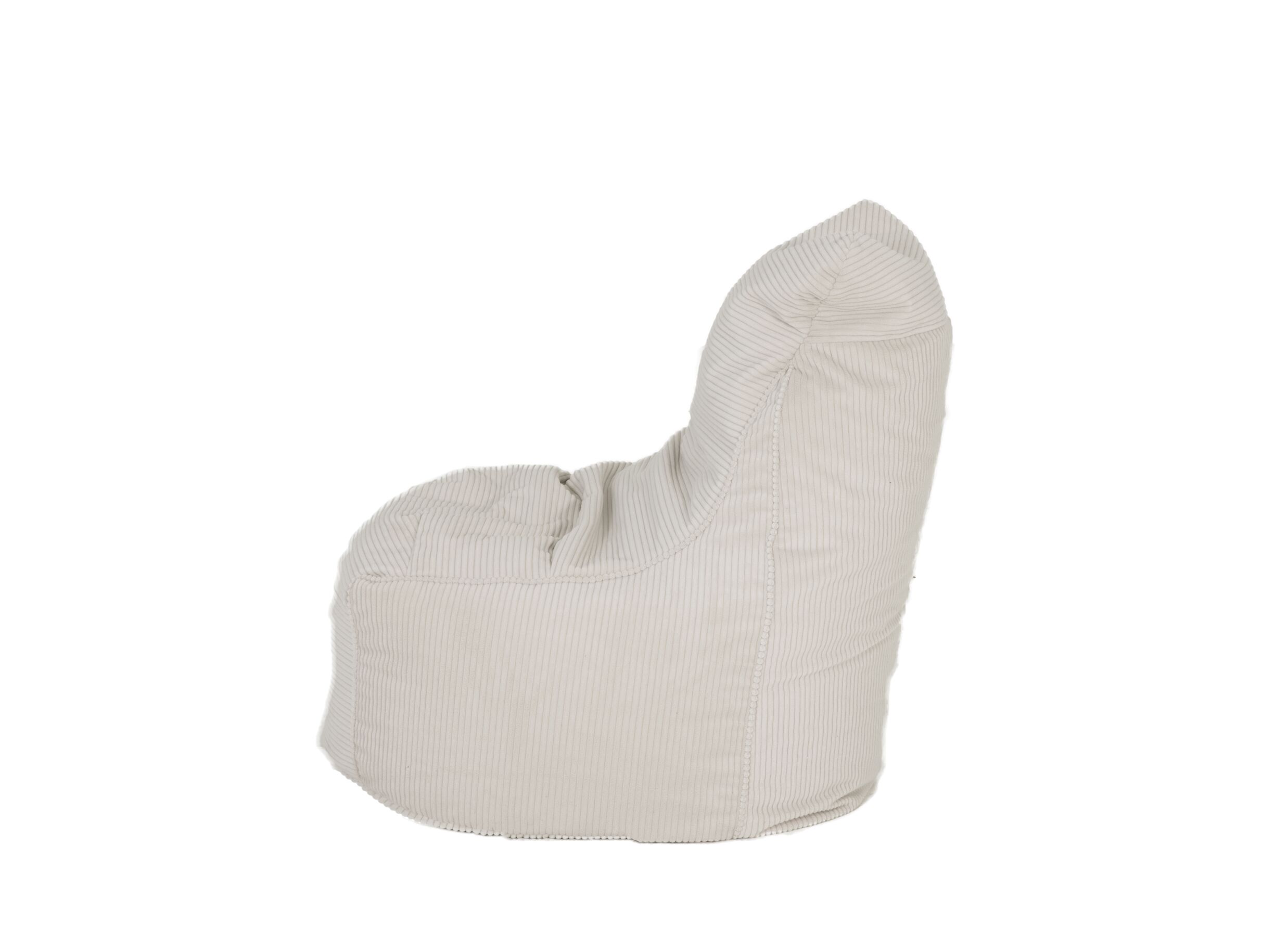 Pouf poire Pesaro 75x65x95cm - tissu - ivoire
