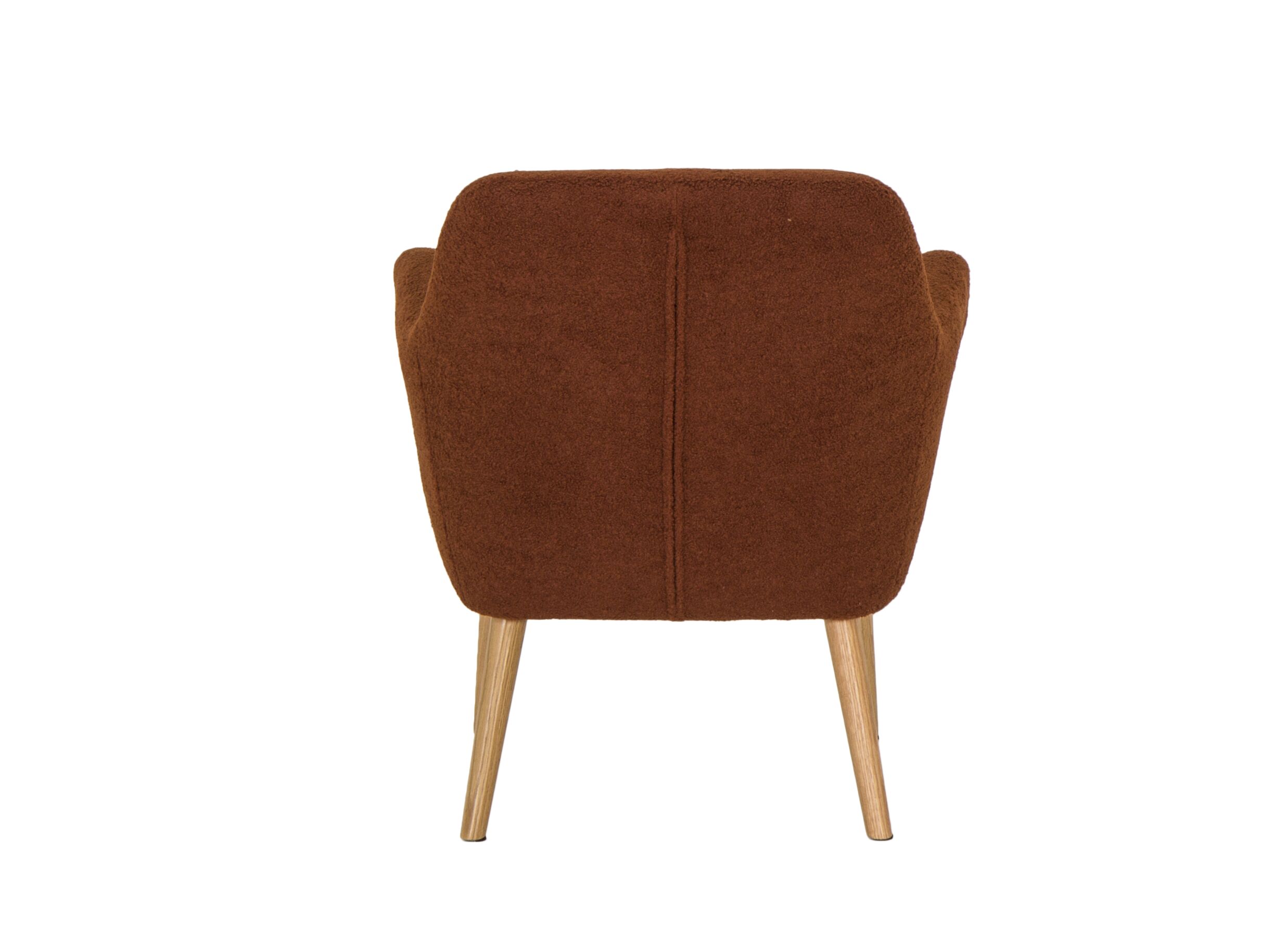 Detail - Fauteuil Pacha 70x60x82cm - bouclé - rouille