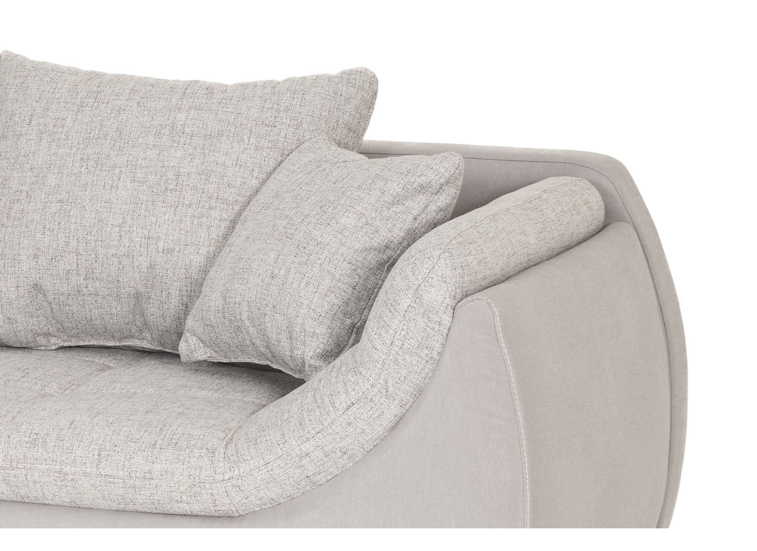Canapé d'angle Genua 250x179cm - tissu - gris
