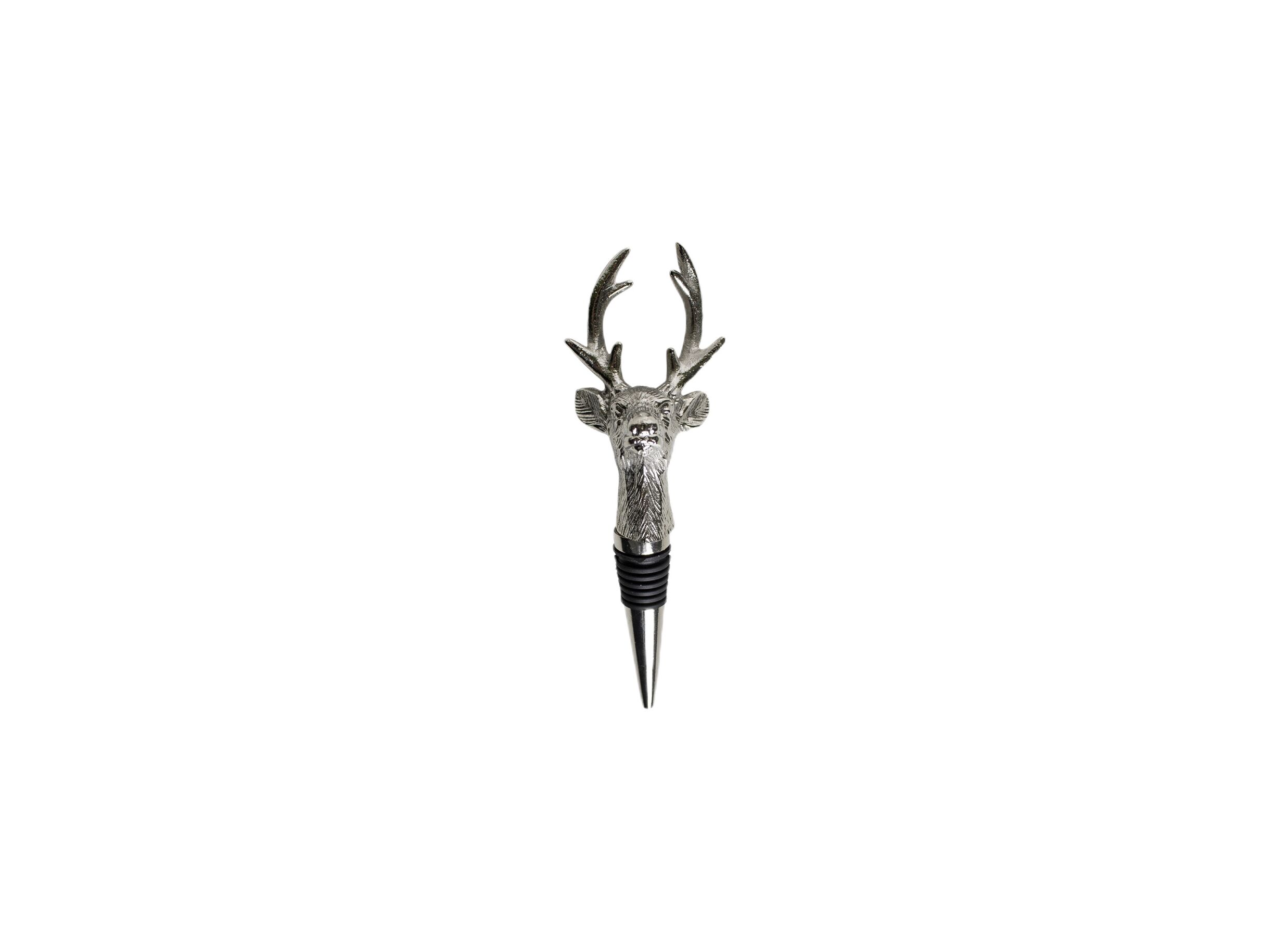Wijnstop Kariboe H17cm - aluminium - zilver - Wijnstop Kariboe H17cm - aluminium - zilver