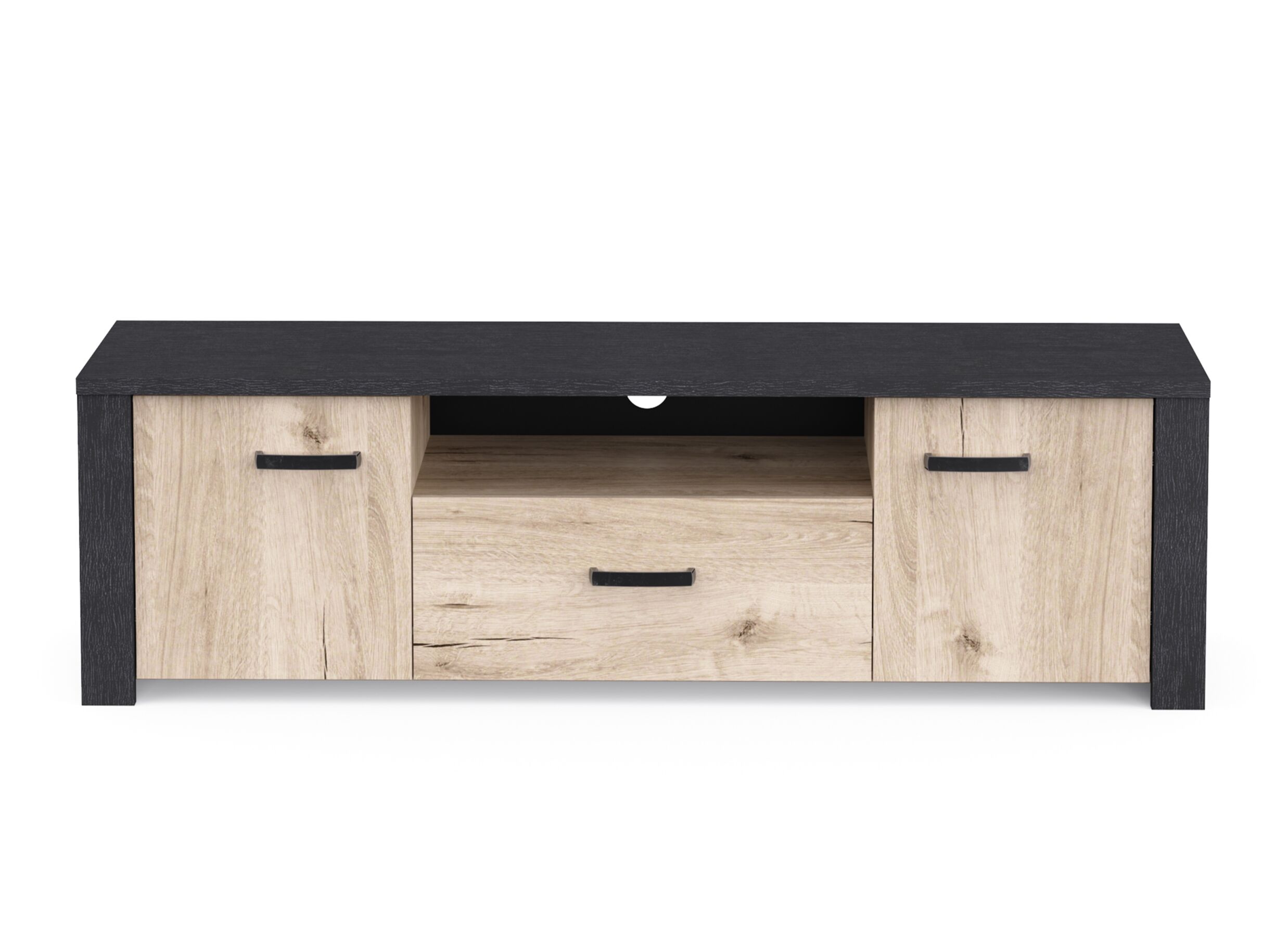 Overzichtsfoto - Tv-meubel Aubrac 148cm - decor - royal oak & ebben