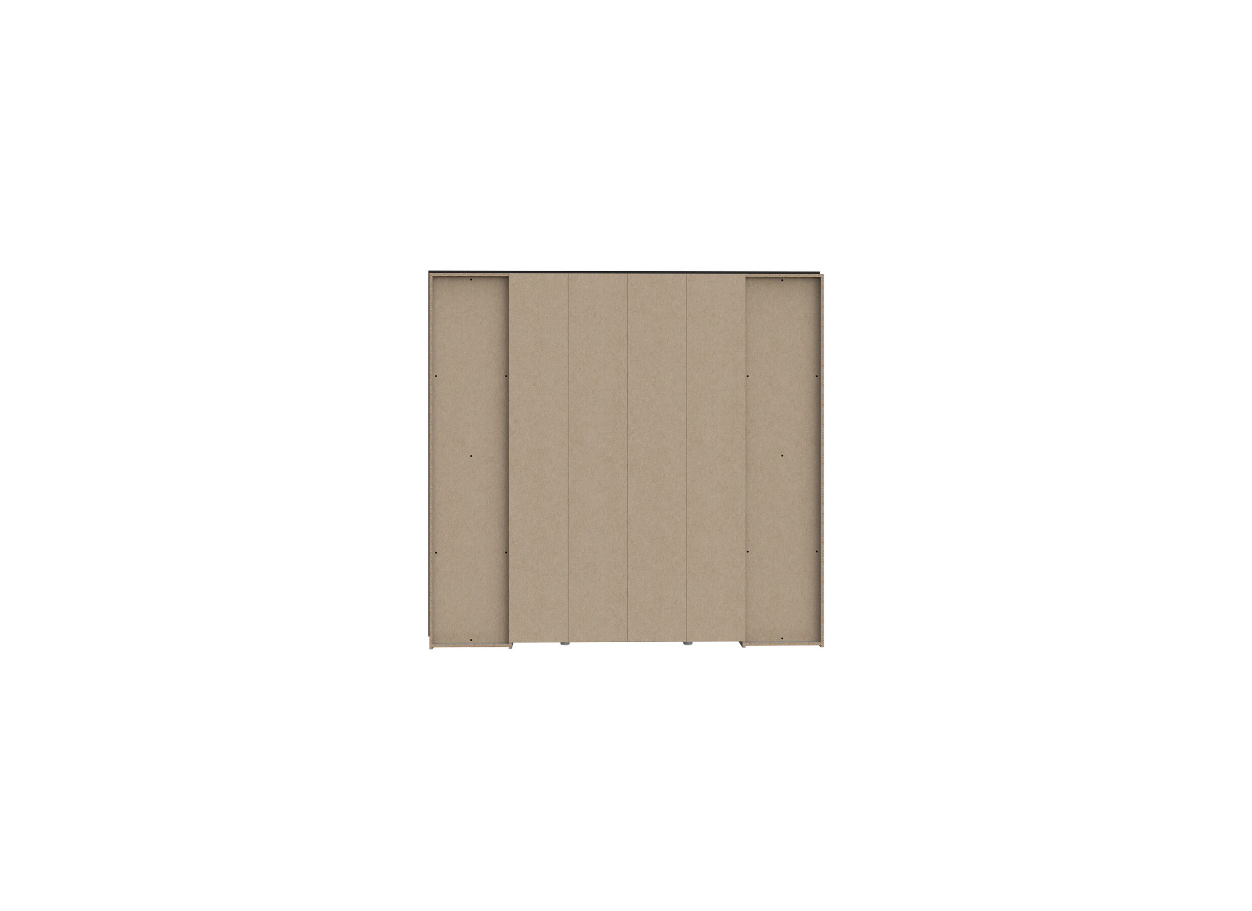 Kleerkast Jabim 209cm - decor - bruin/zwart