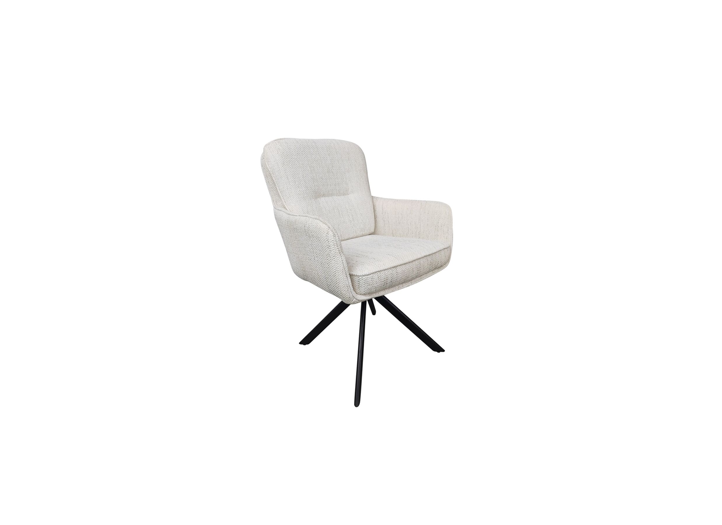 Plus Important - Chaise pivotante Kingsley 60x65x92,5cm - fibre polyester - beige
