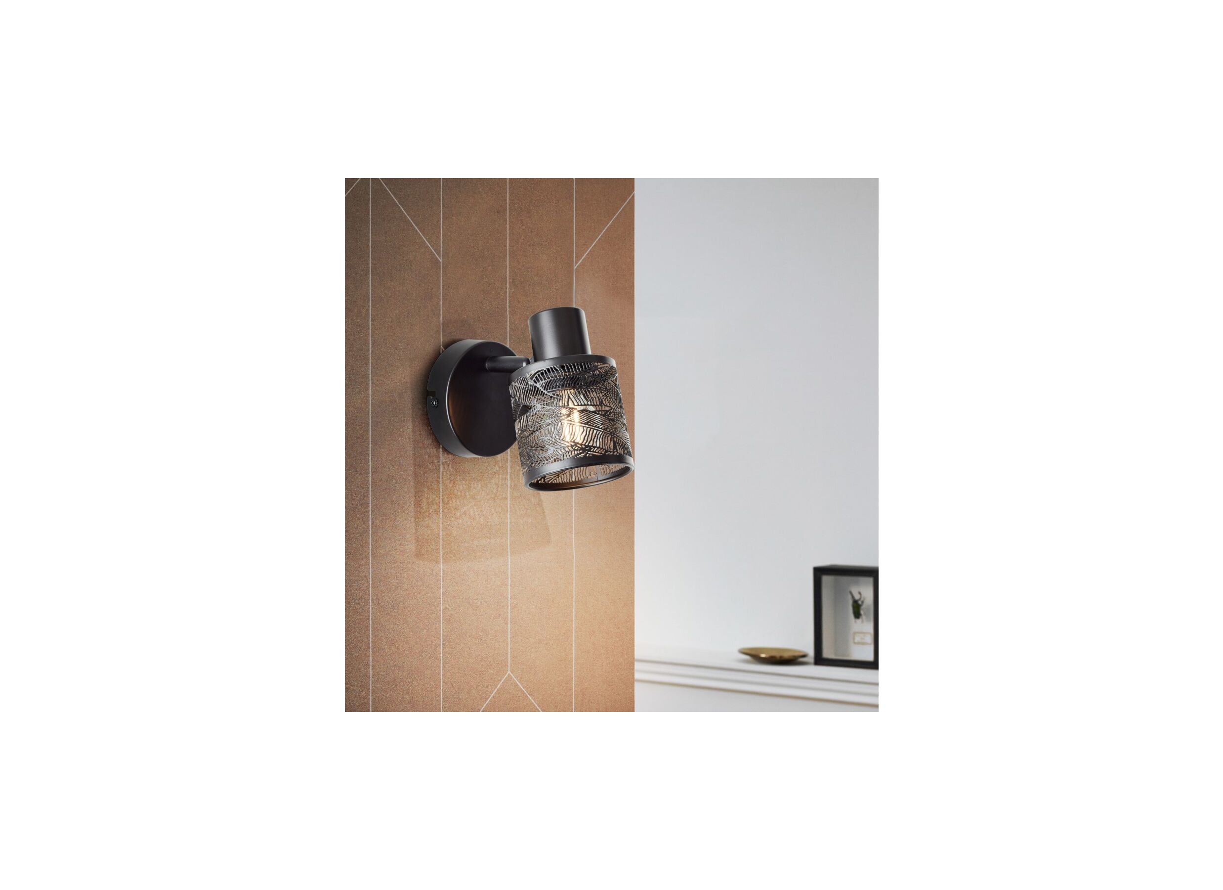 Applique murale Bano noir mat W40 E14