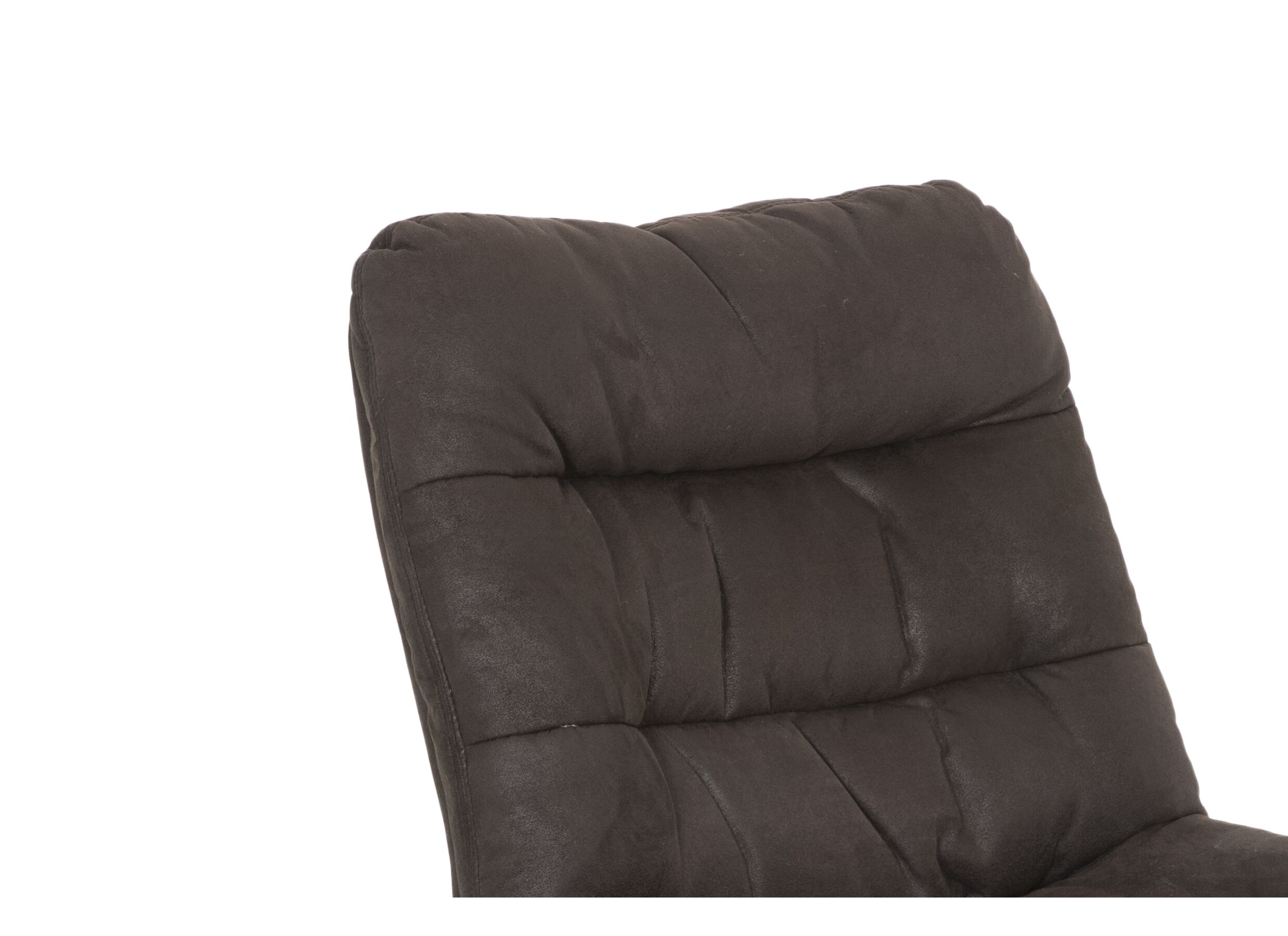 Fauteuil pivotant Copain 70x74x87cm - microfibre - brun