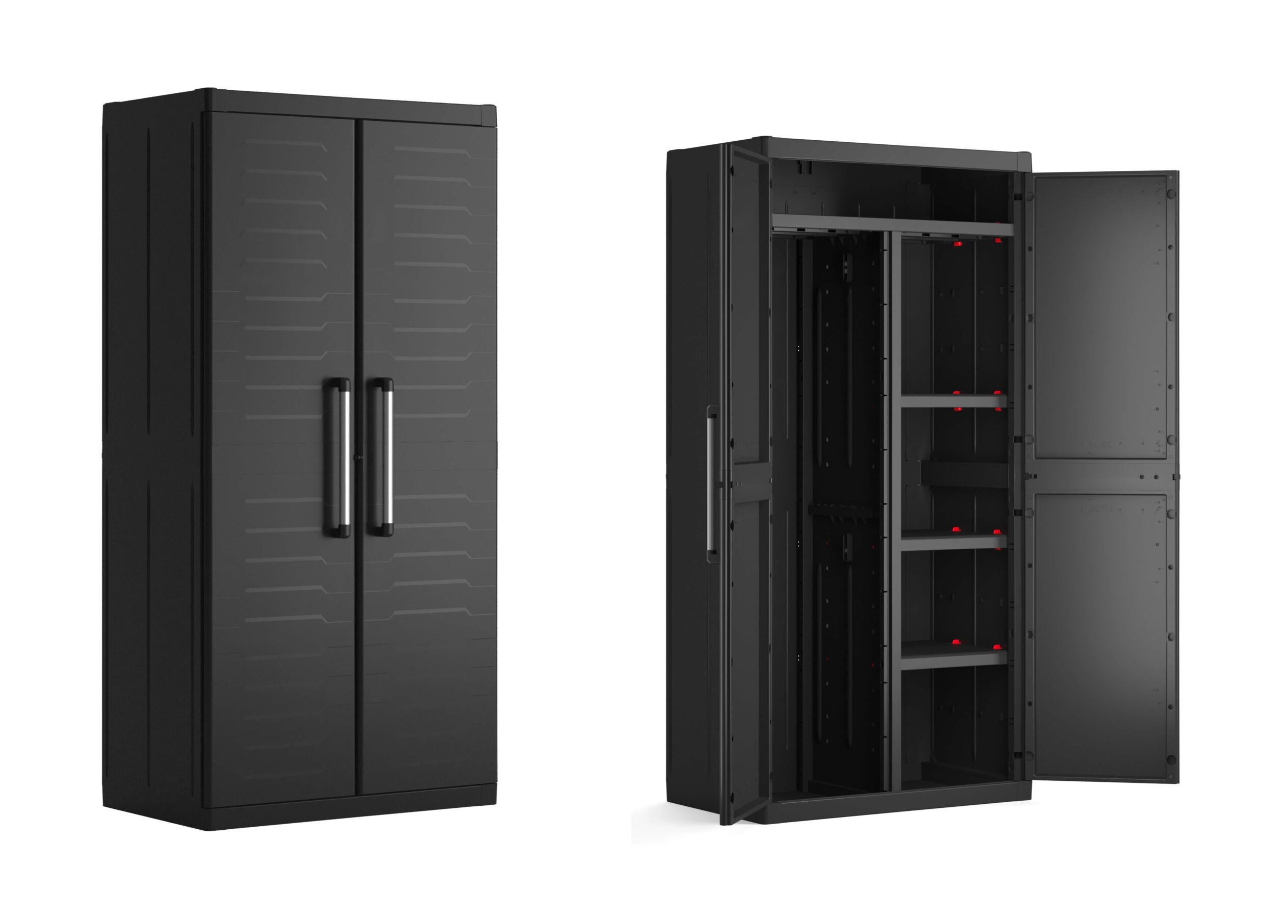 Armoire de rangement Detroit 89cm - Armoire de rangement Detroit 89cm - polypropylène - noir