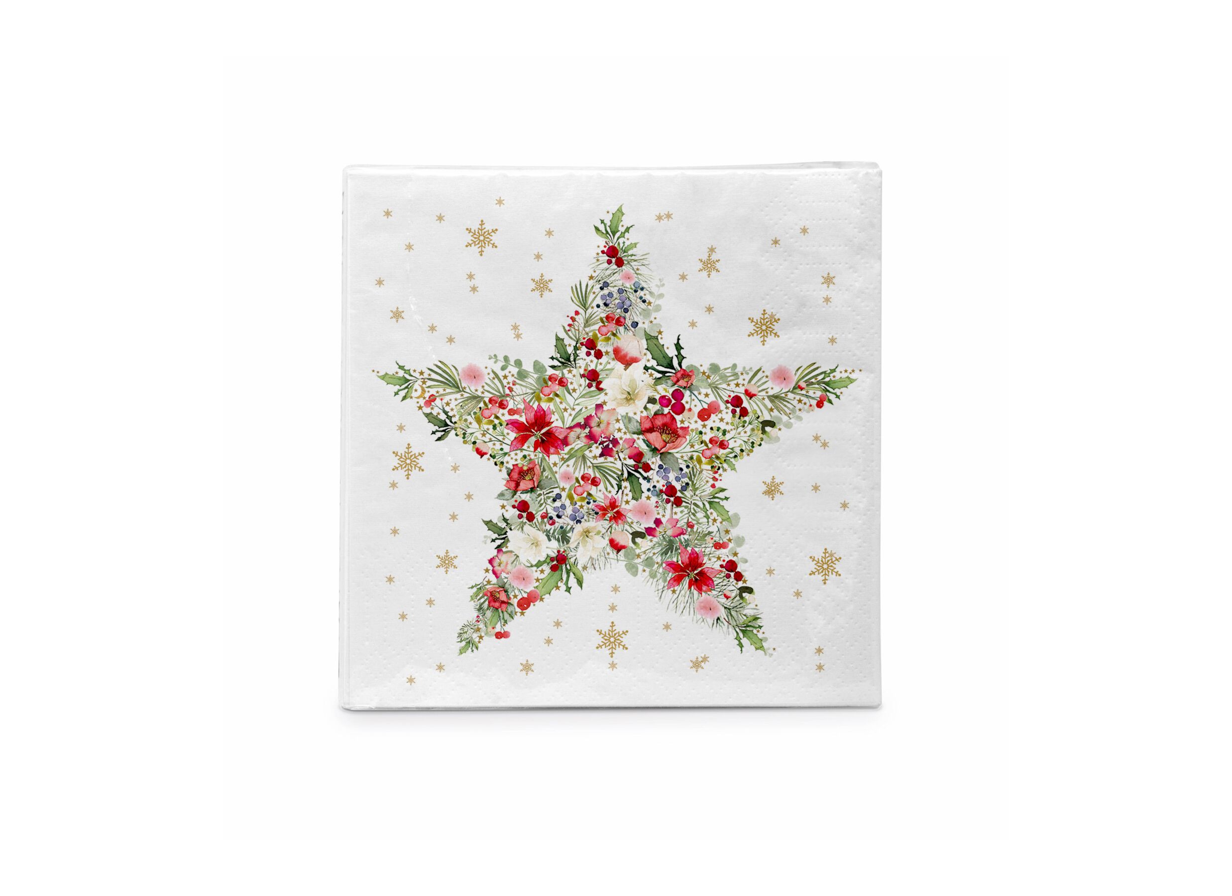 Hoofdfoto - Serviette Beautiful Christmas Star 25x25cm - 20 stuks