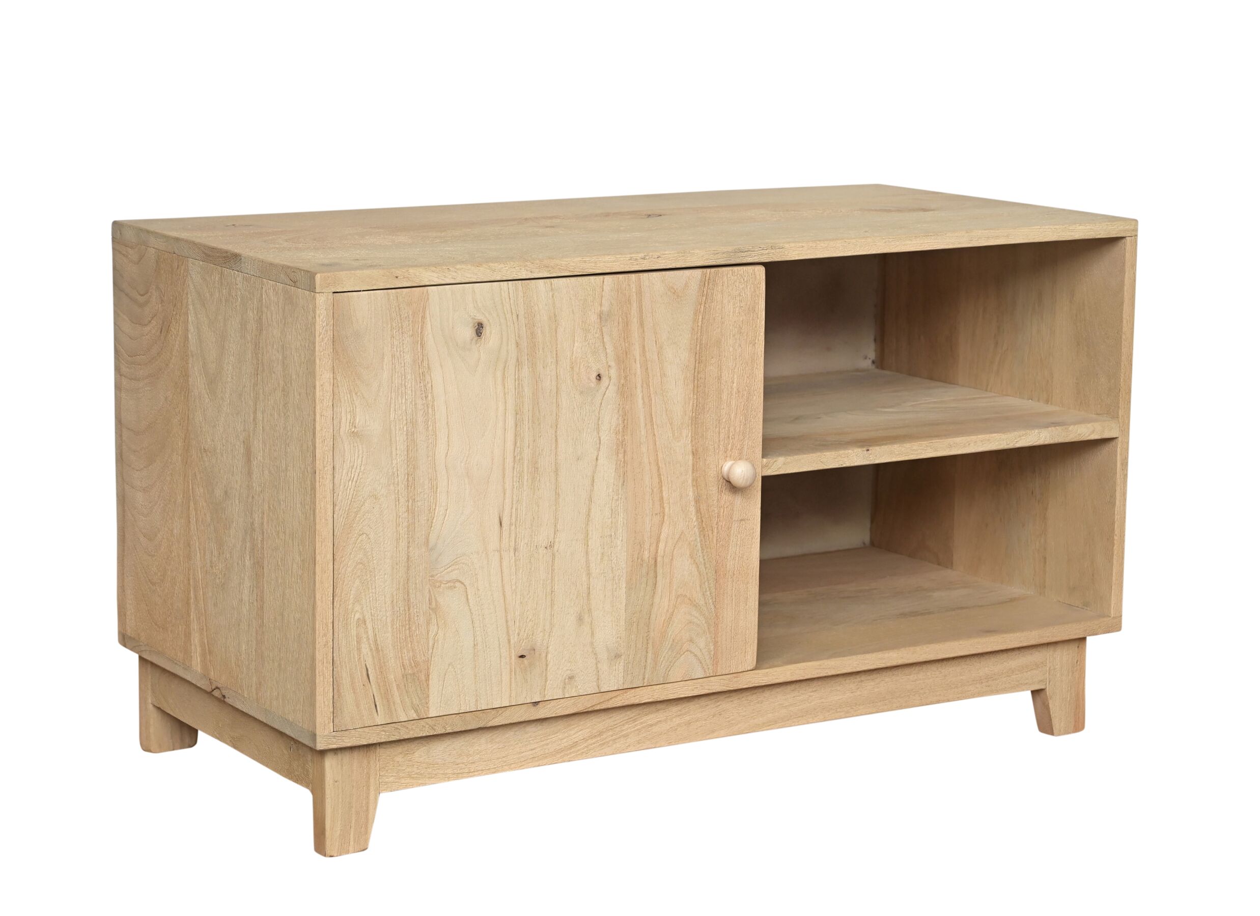 Plus Important - Meuble TV Morgane 90cm - manguier massif - naturel