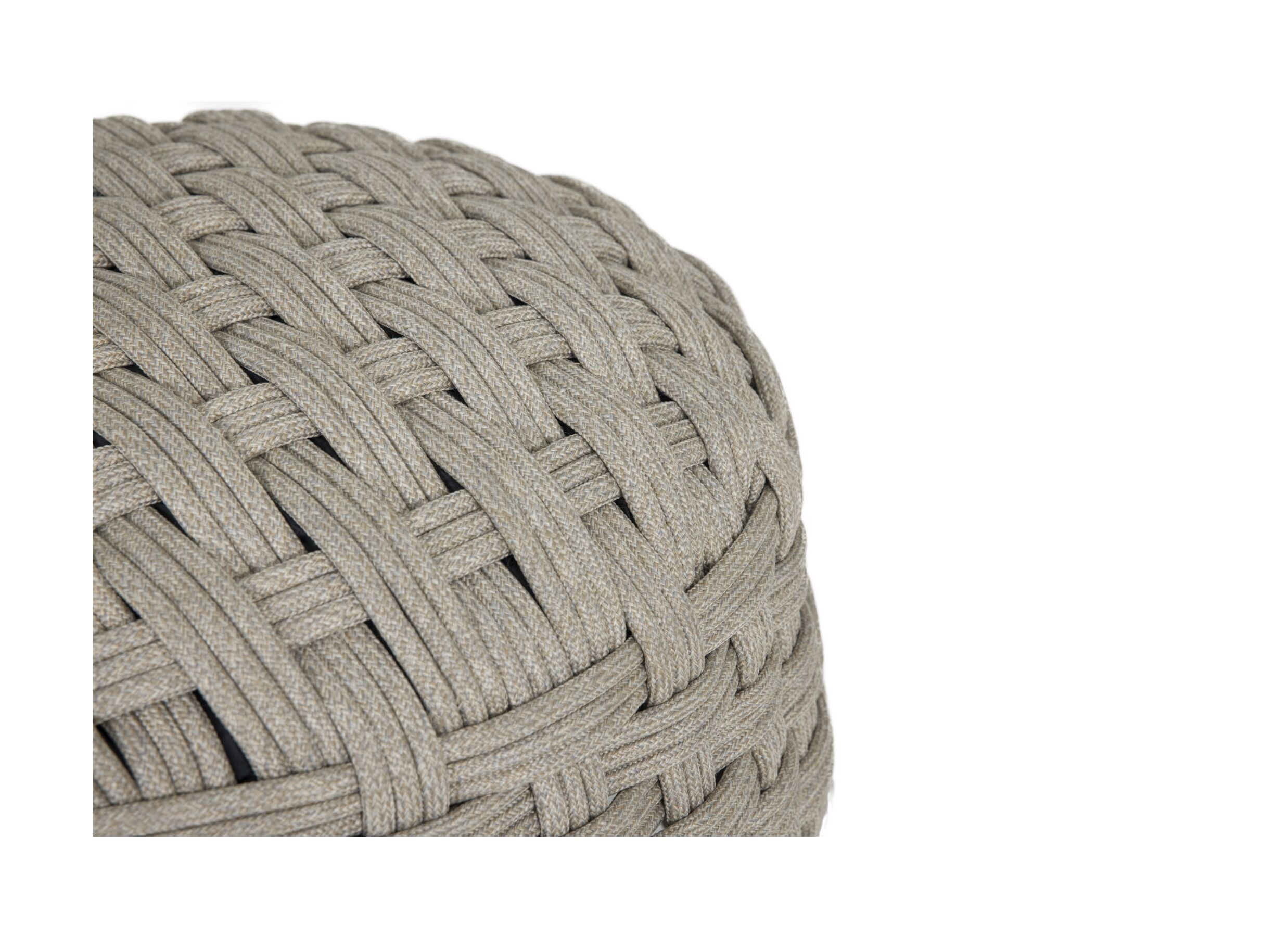 Detail - Pouf Outdoor Ø48,5x38cm - aluminium & corde - beige