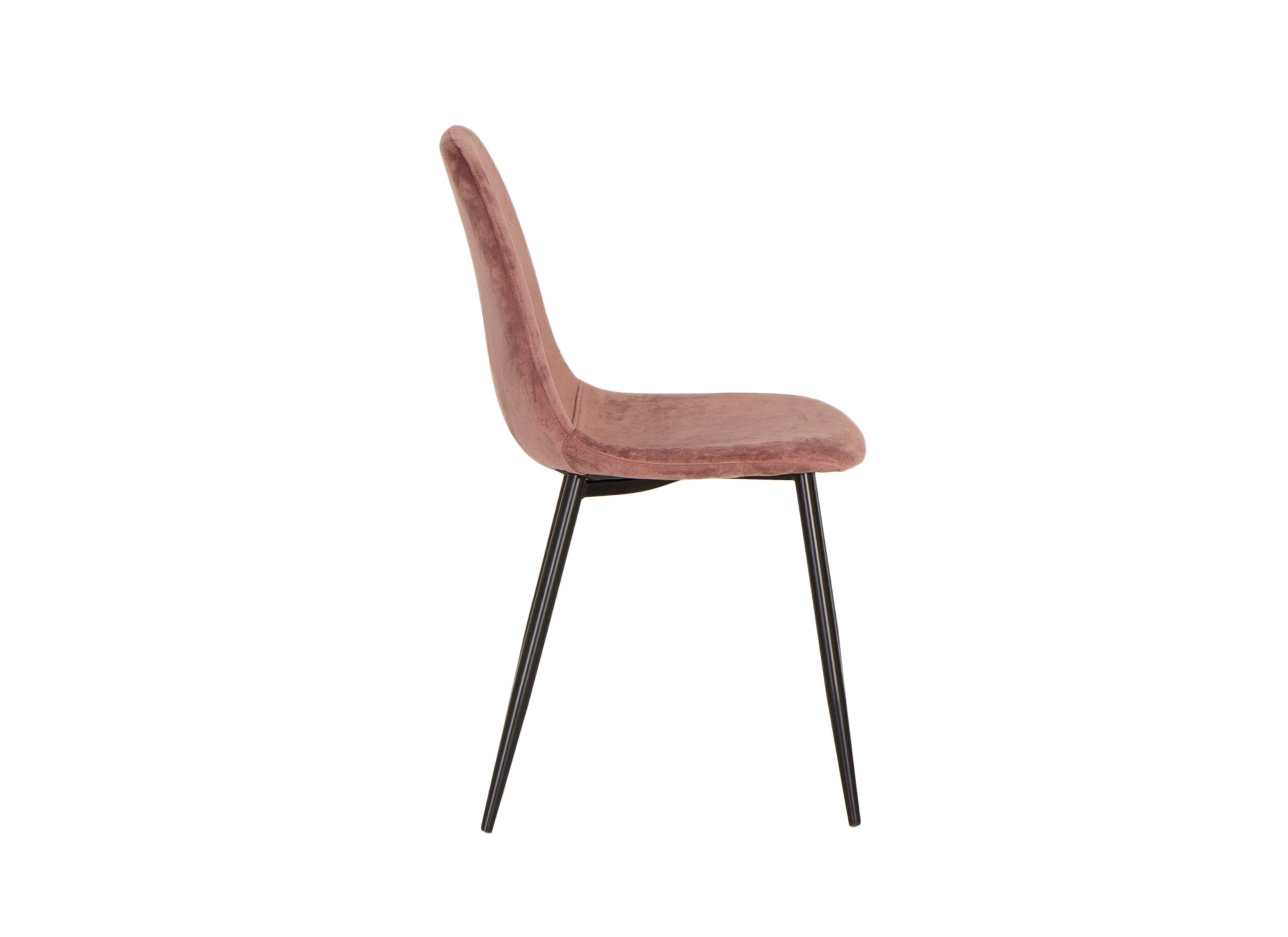Chaise Charlton 44x53x87cm - velours - rose