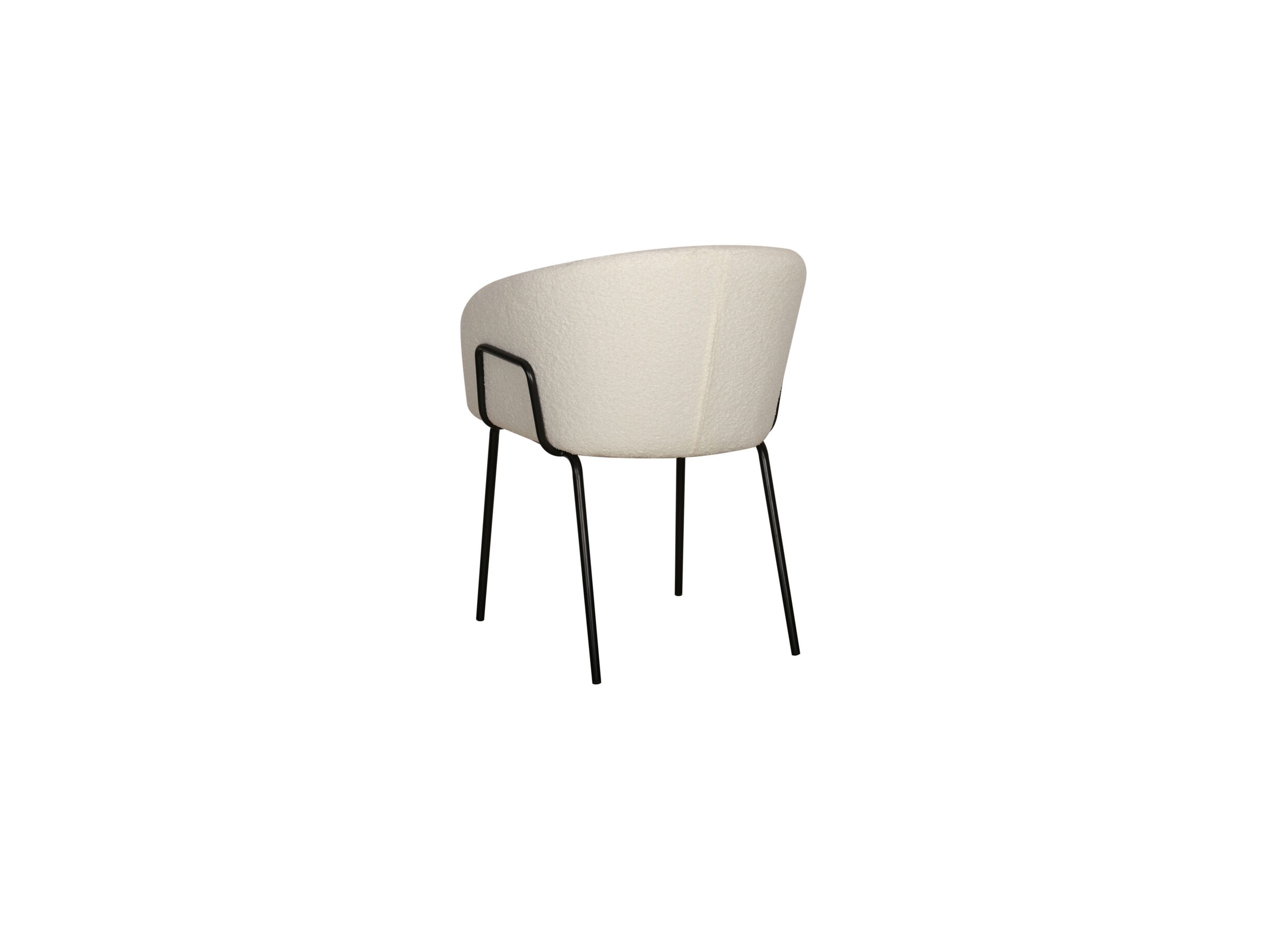 Aperçu - Chaise Nimbus 59x61x77cm - bouclé - blanc