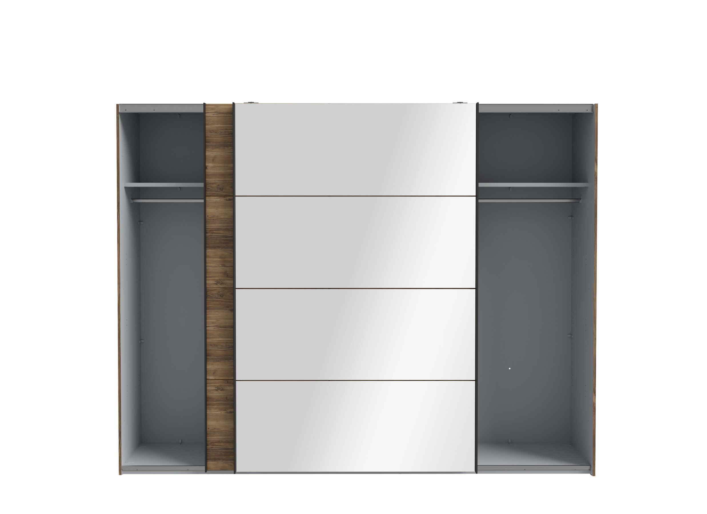 Indeling - Schuifdeurkast Hayato 270cm - decor - bruin & zwart