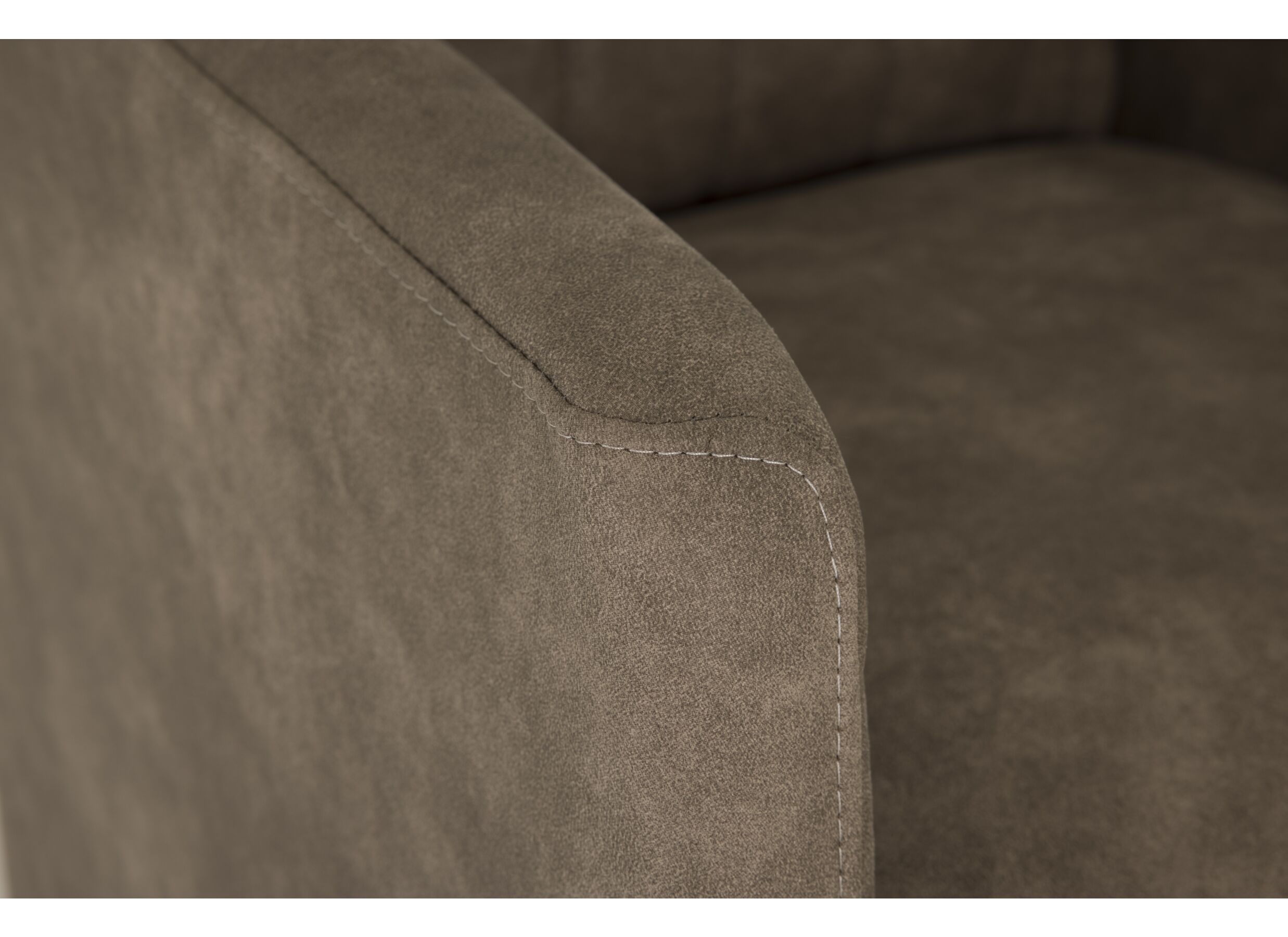 Kuipstoel Ronda 58,5x65x93cm - stof - mocca preston