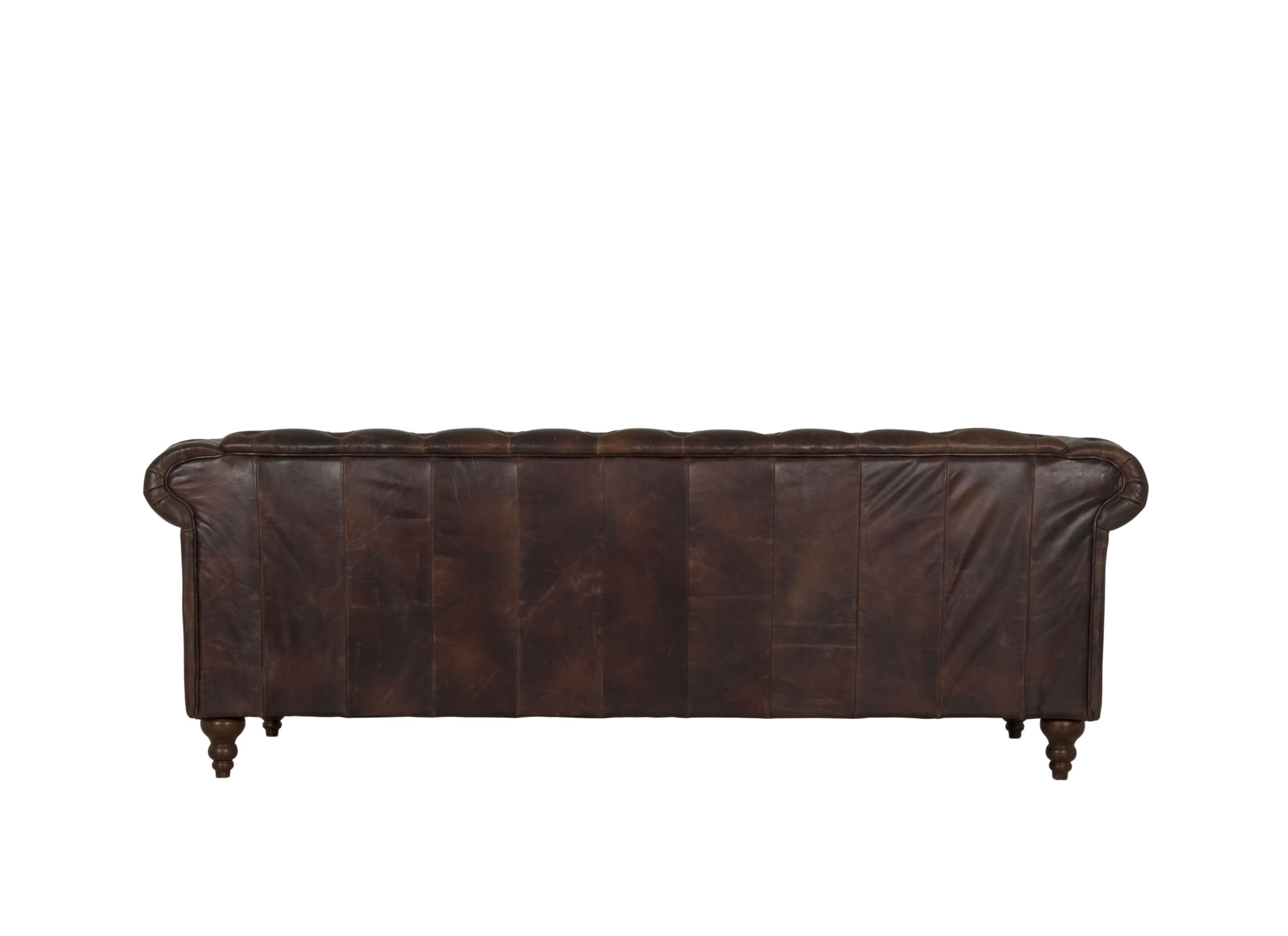 Chesterfield Stanley 3 places - cuir - marron