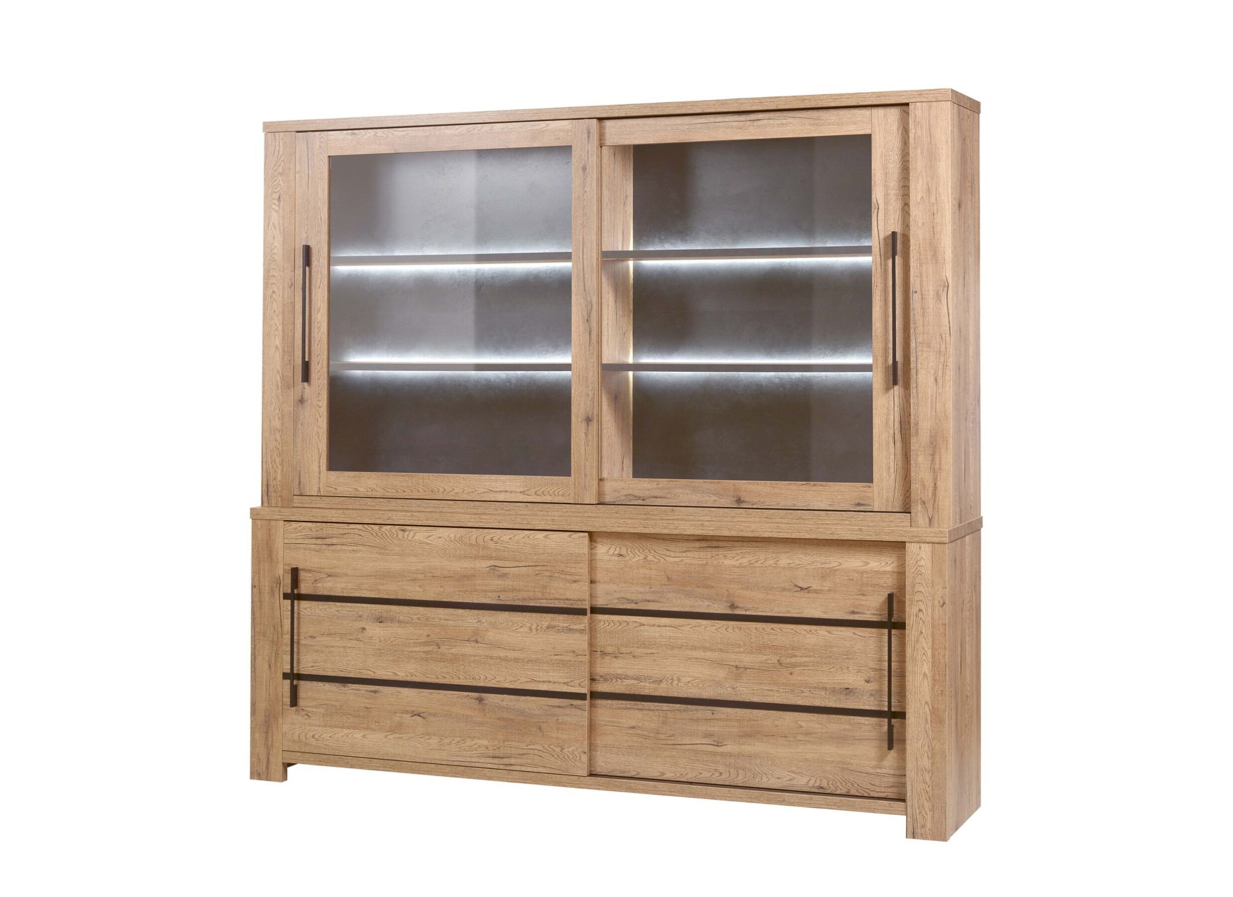Vitrine Otto 230cm - décor - chêne scarlet