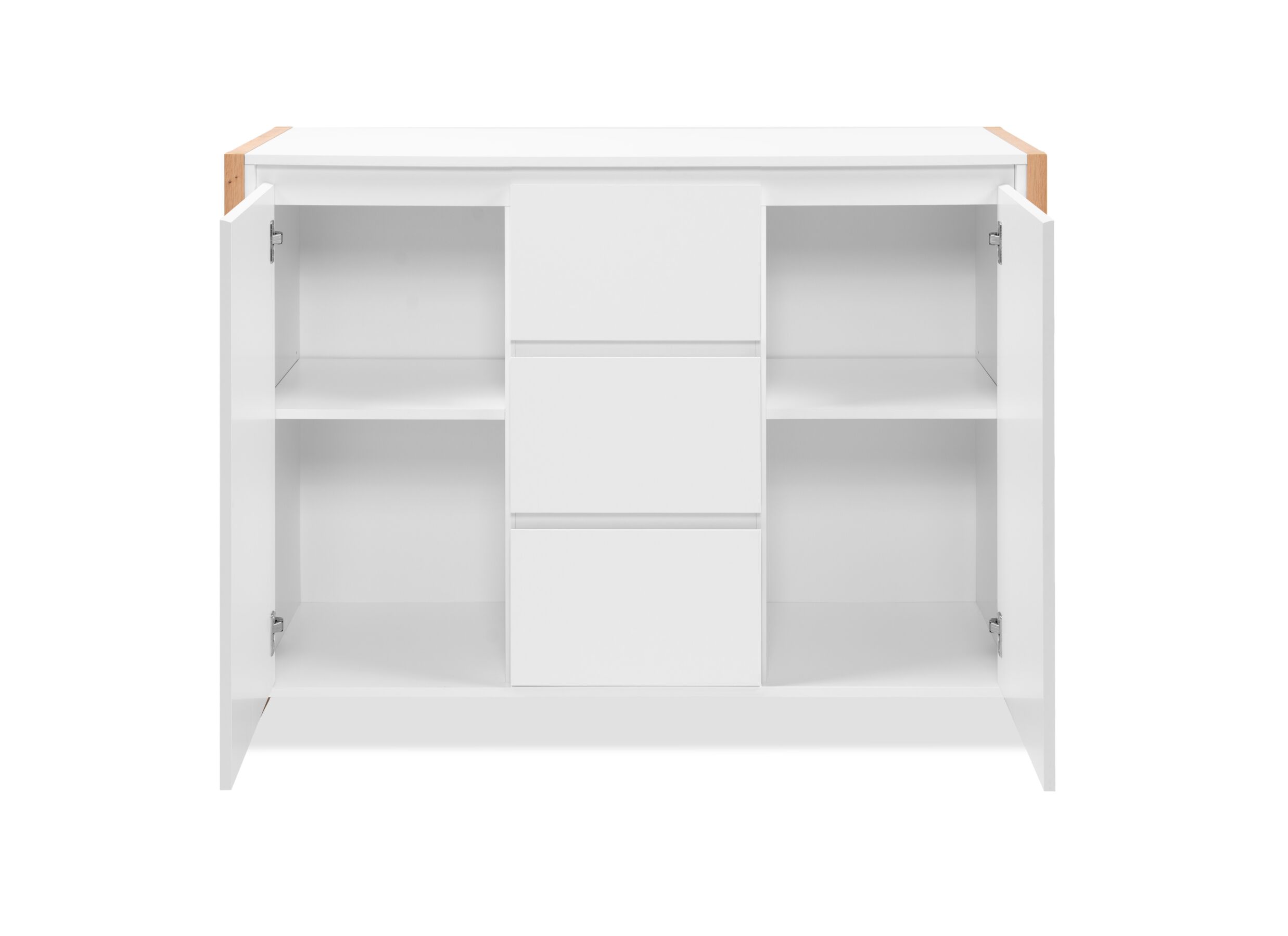 Indeling - Commode Denver 120x40x88cm - decor - wit & artisanale eik