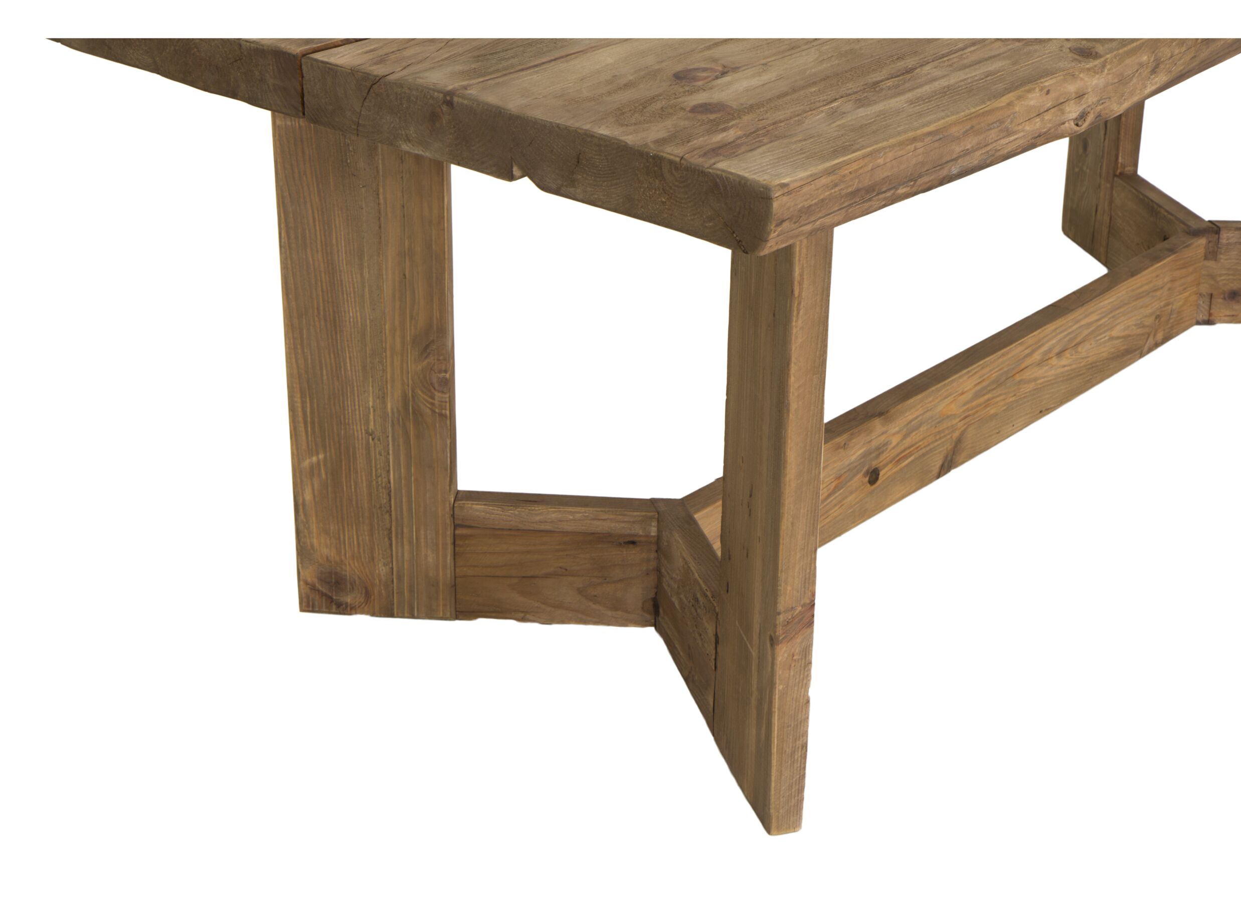 Detail - Table tronc d'arbre Opium 220x100cm - sapin massif - naturel