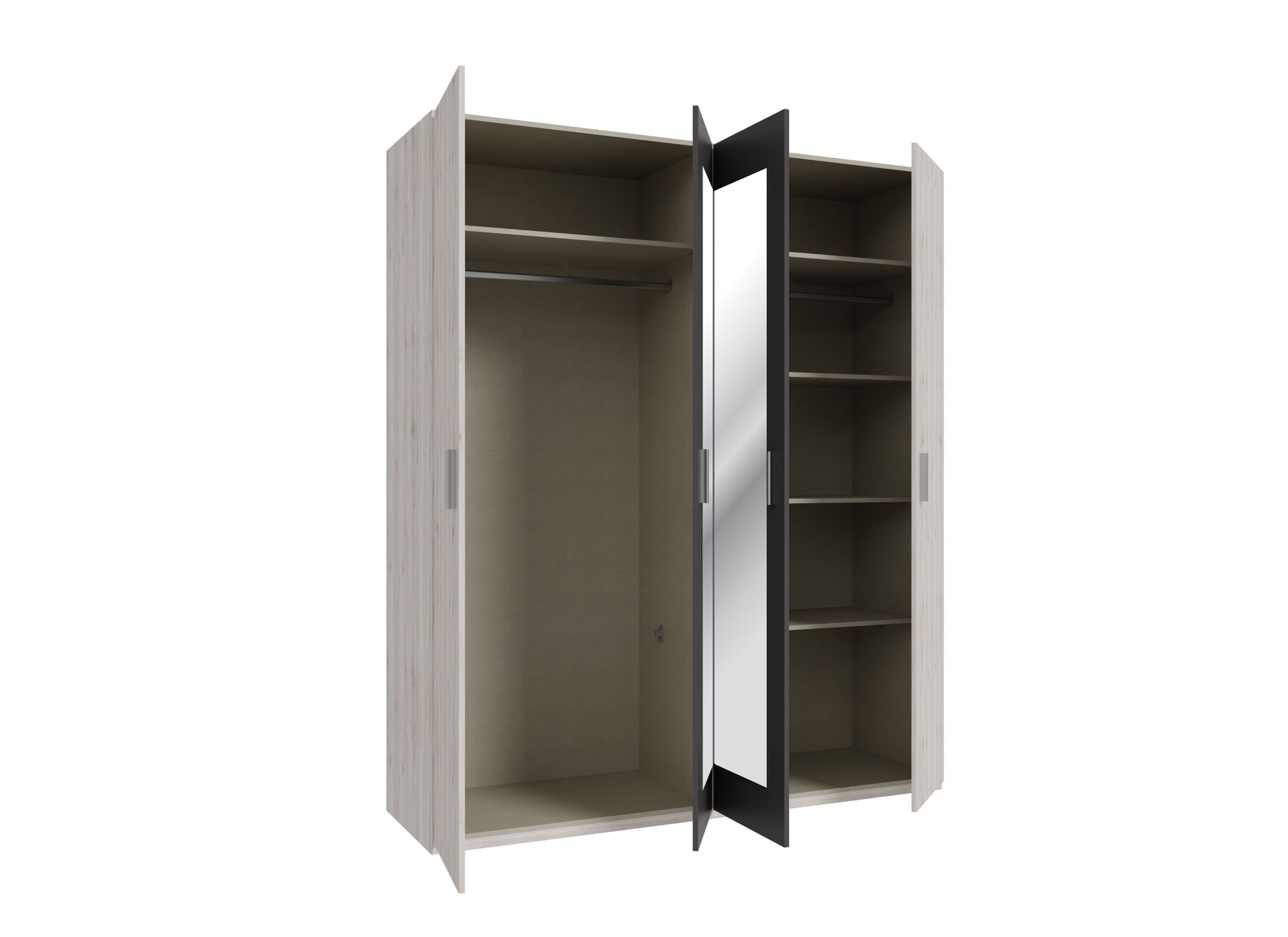 Disposition - Garde-robe Adria 178cm - décor - chêne sable/gris tungstène