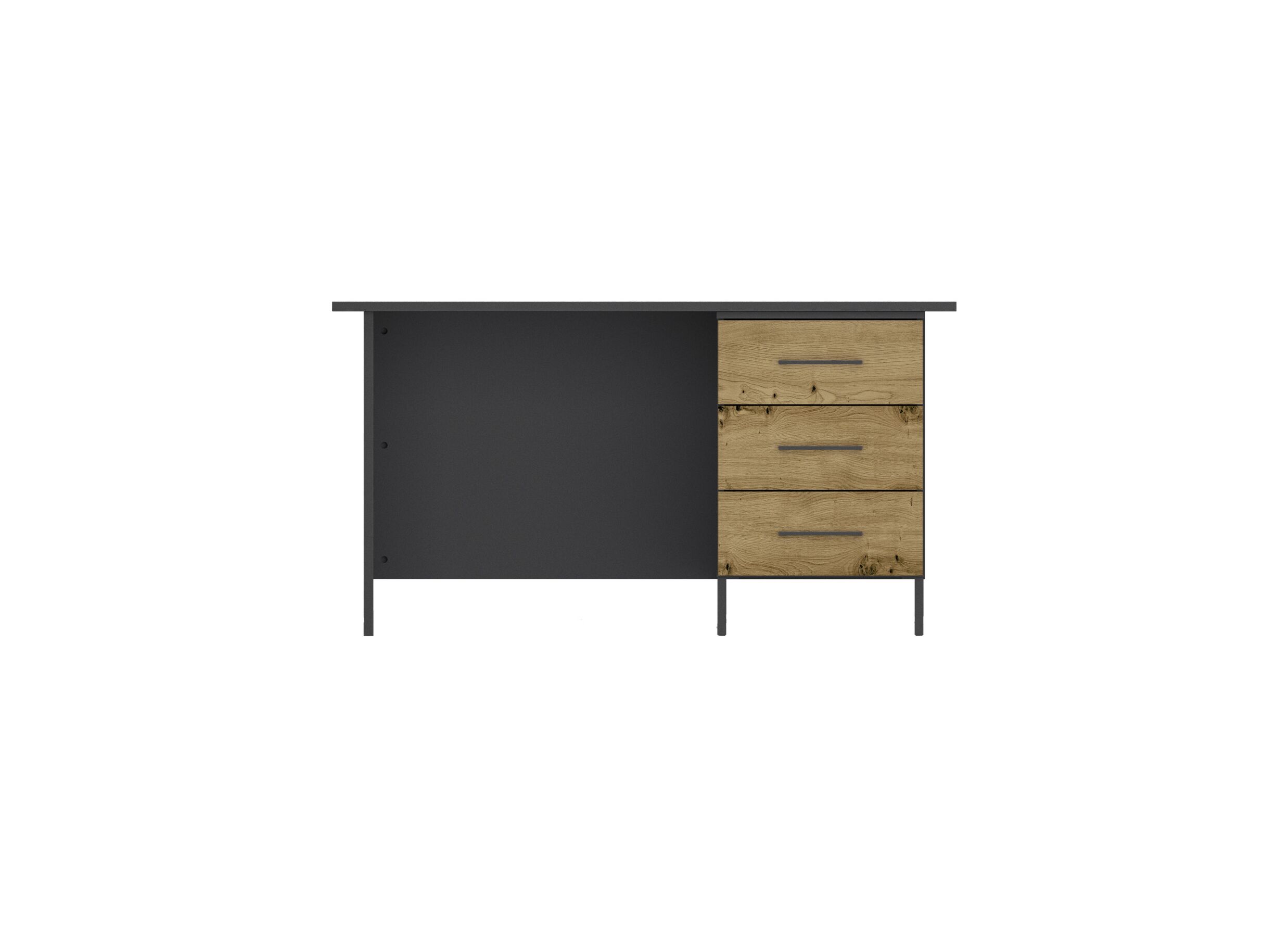 Overzichtsfoto - Bureau Butte 140x50x75cm - decor - artisanale eik & grijs