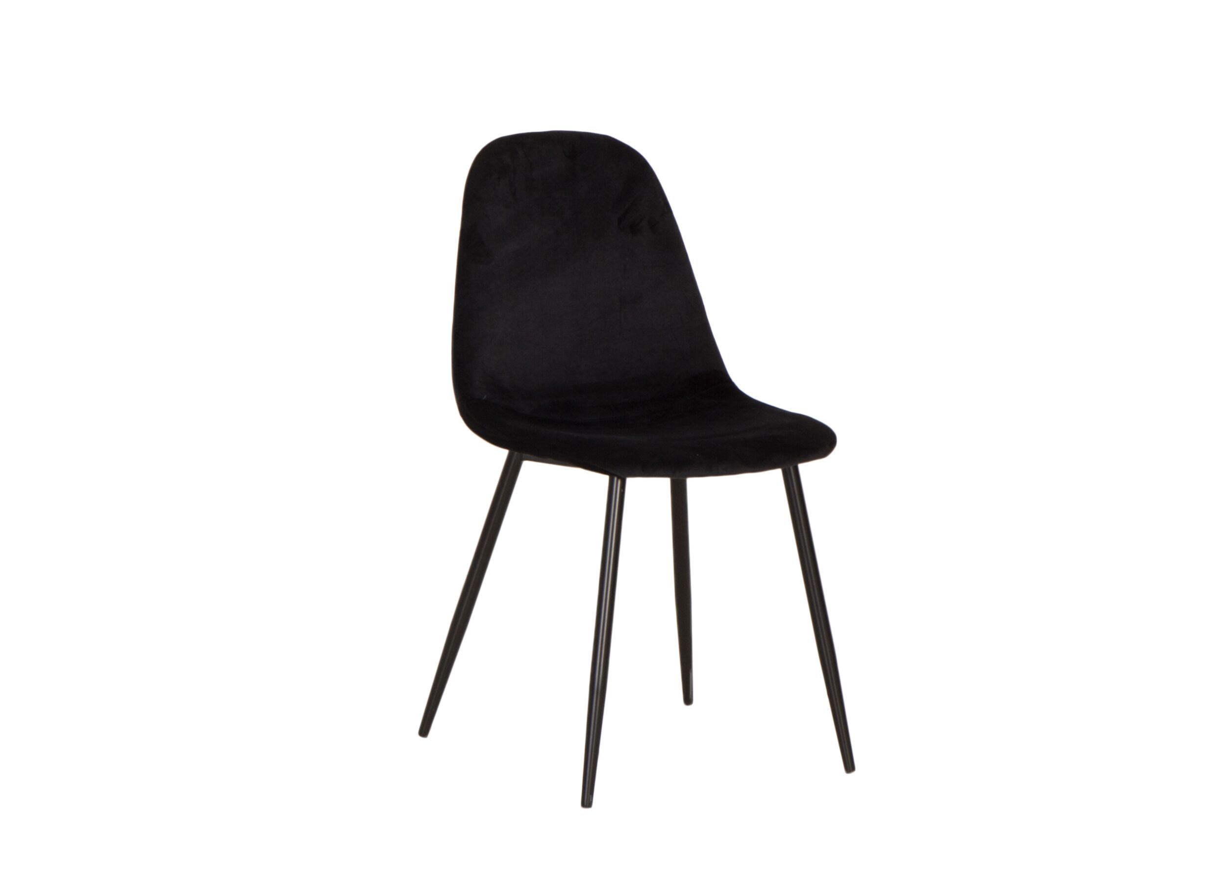 Stoel Charlton 44x53x87cm - fluweel - zwart