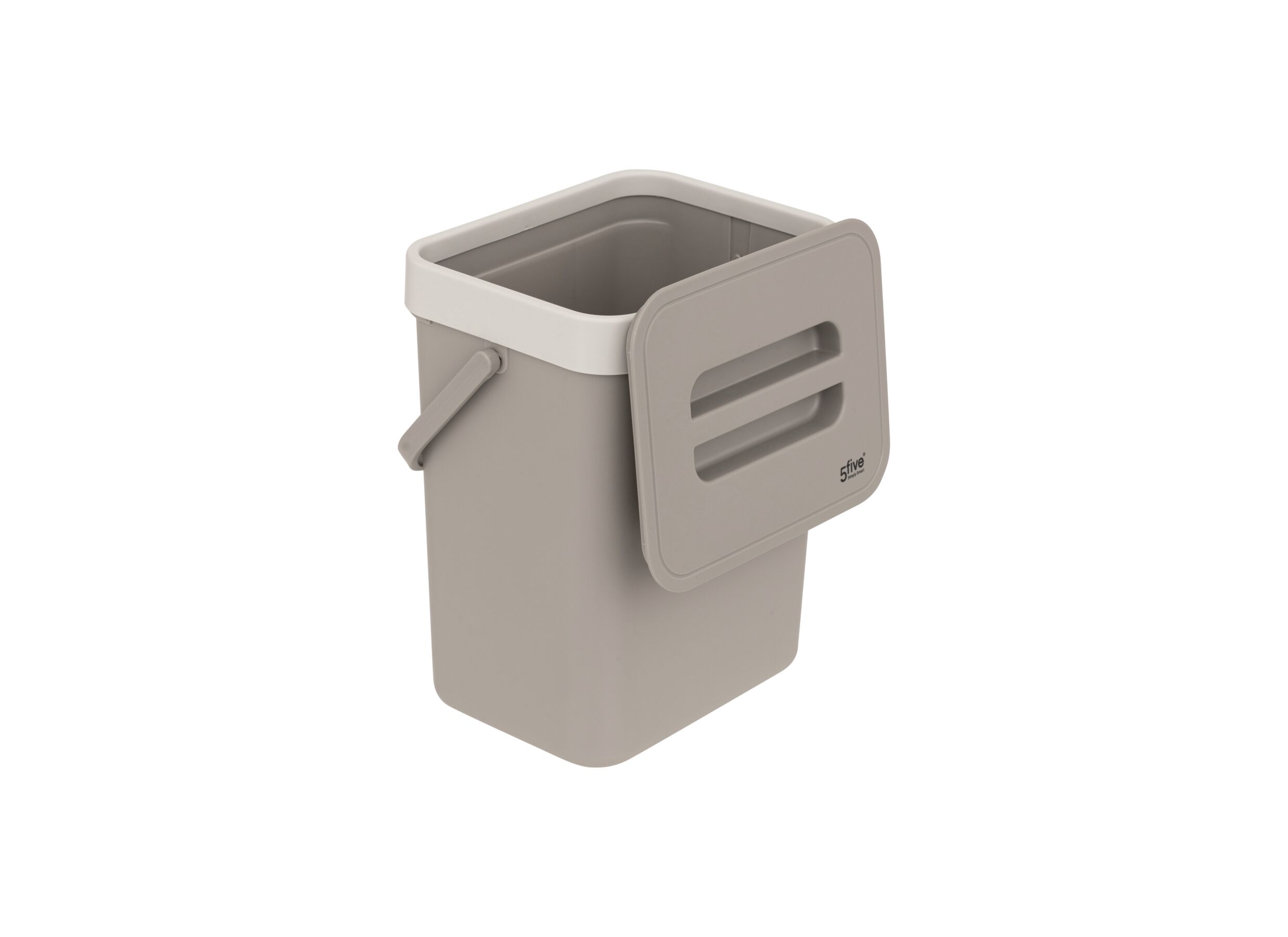 Overzichtsfoto - Tafelafvalemmer Compost 5L - kunststof - taupe