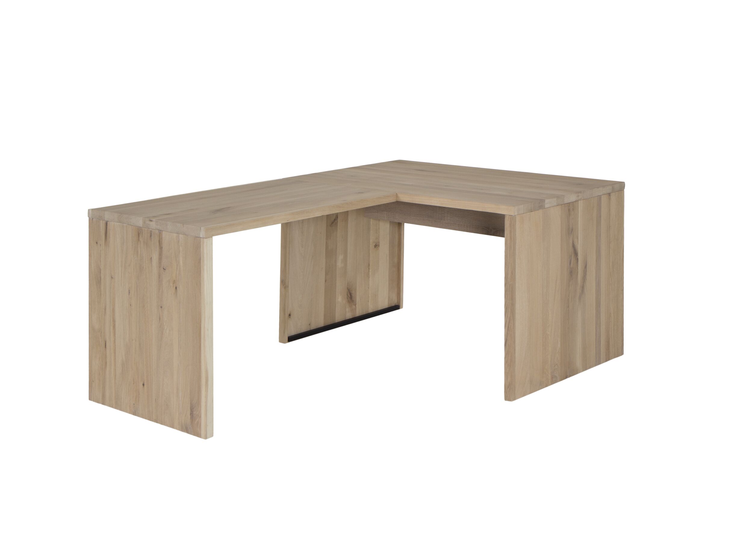 Table d'extension Yoda 100x65x76cm - chêne massif - naturel