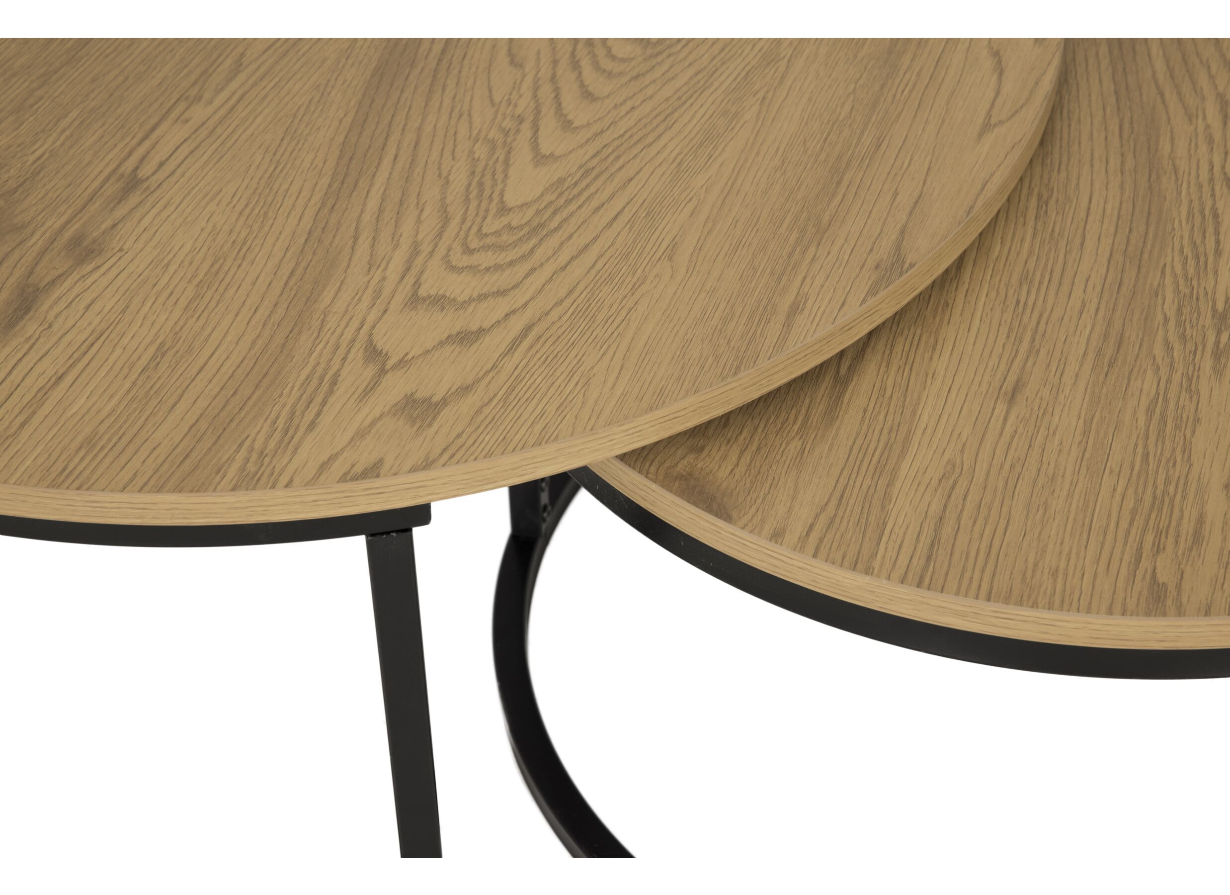 Detail - Table basse Sunrise lot de 2- MDF mélamine - chêne